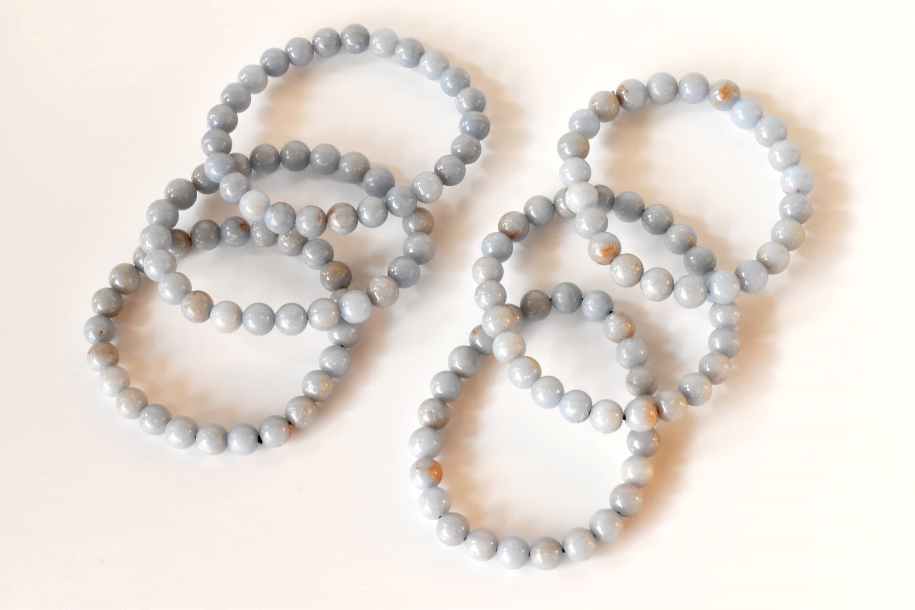 Angelite Bracelet (Expanded Awareness, Calming And Patience) DestGlow