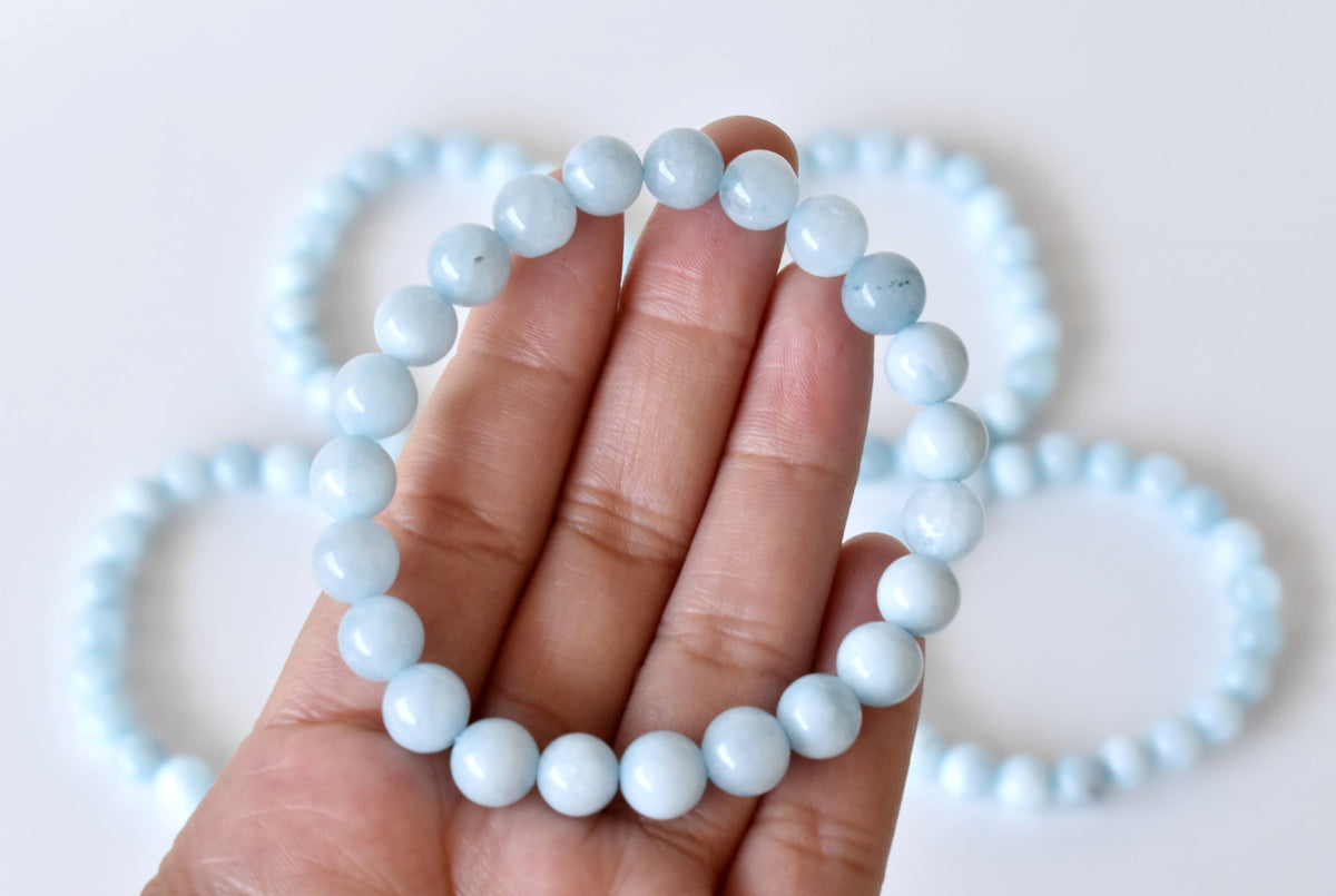 Aquamarine Bracelet (Protection and Anxiety Relief) DestGlow