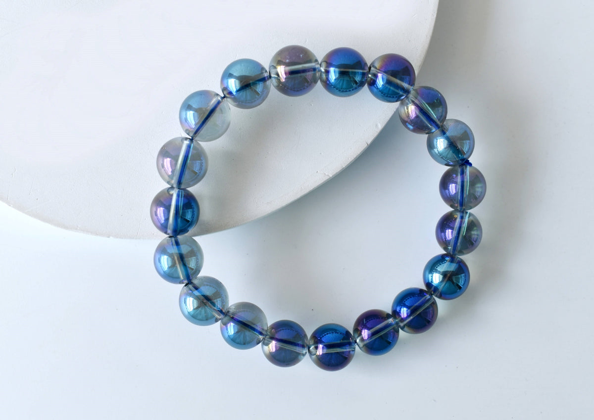 Aura Quartz Titanium Bracelet (Self- Healing and Empathy)