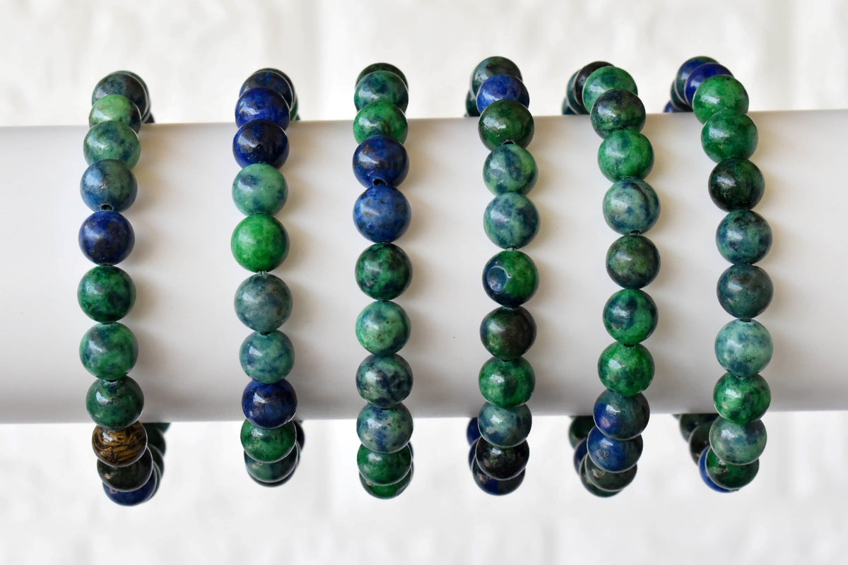 Azurite Malachite Bracelet(Insight and Self-Discipline). DestGlow