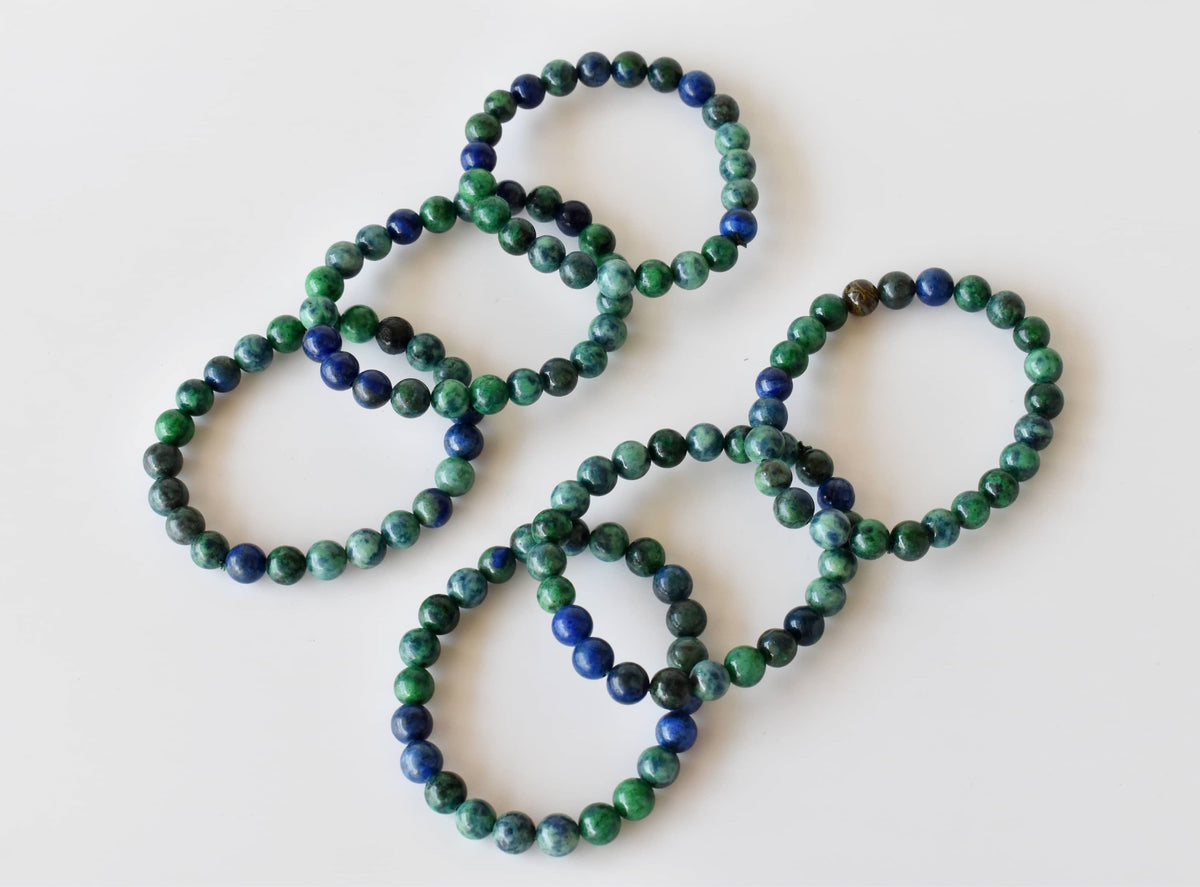 Azurite Malachite Bracelet(Insight and Self-Discipline). DestGlow