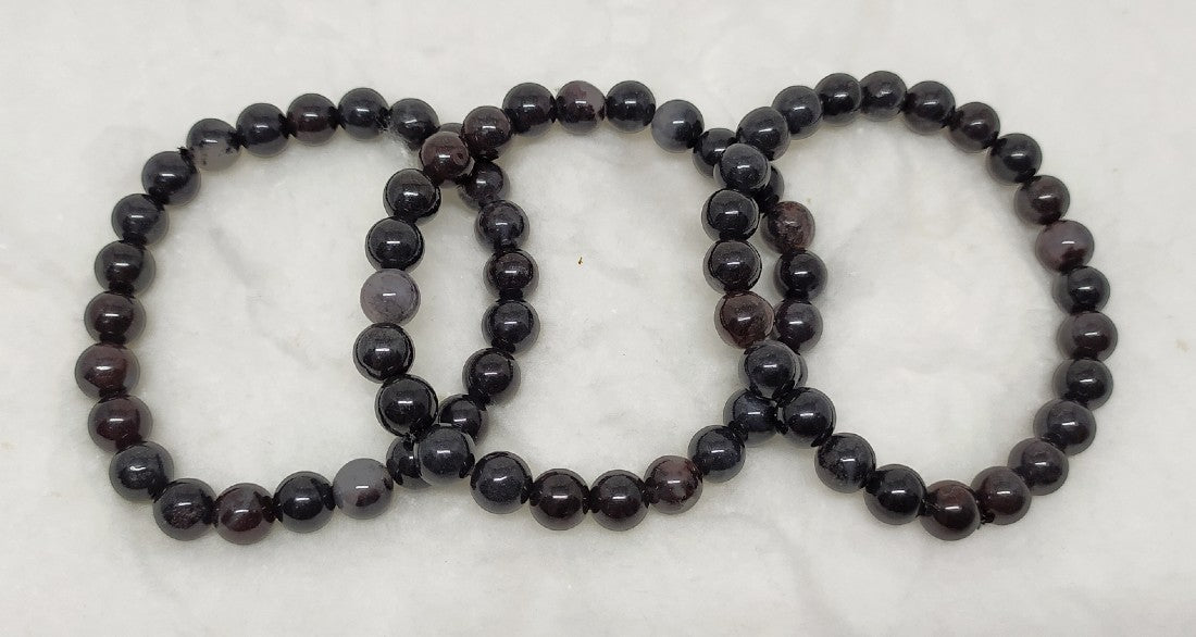 Bloodstone Jasper Beaded Bracelet 8MM A Round Beaded Crystal Bracelet DestGlow