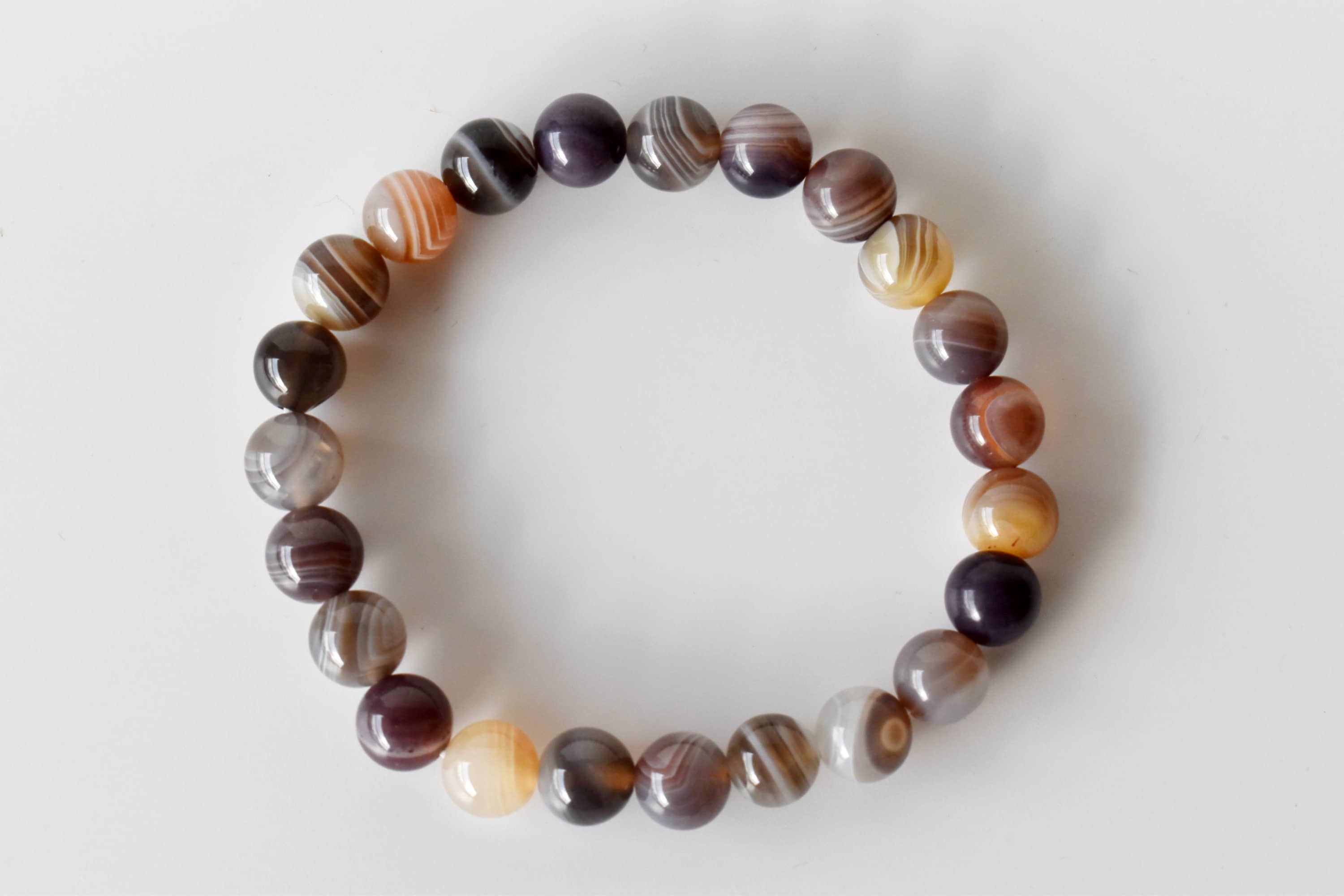 Botswana Agate Bracelet (Alignment With The Higher Self and Inspiration) DestGlow