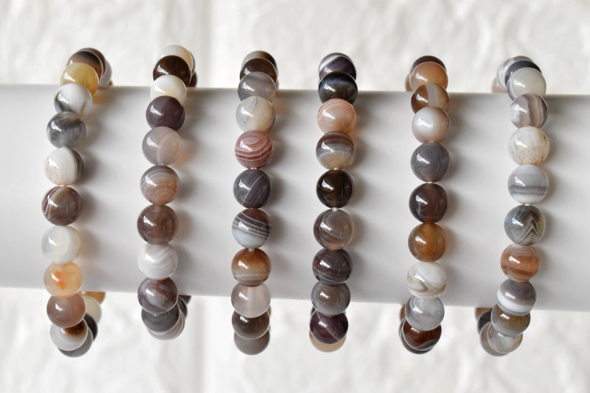 Botswana Agate Bracelet (Alignment With The Higher Self and Inspiration) DestGlow