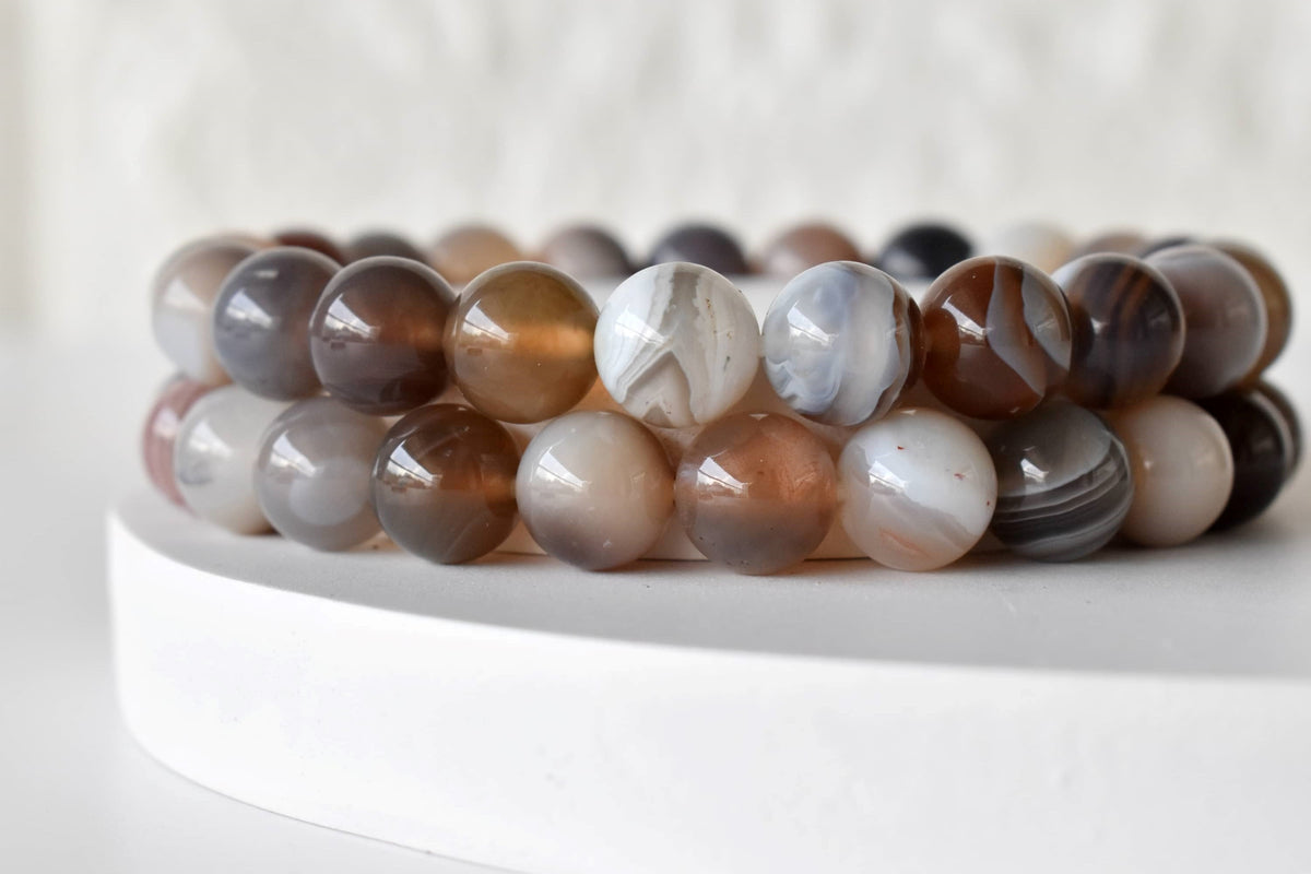 Botswana Agate Bracelet (Alignment With The Higher Self and Inspiration) DestGlow
