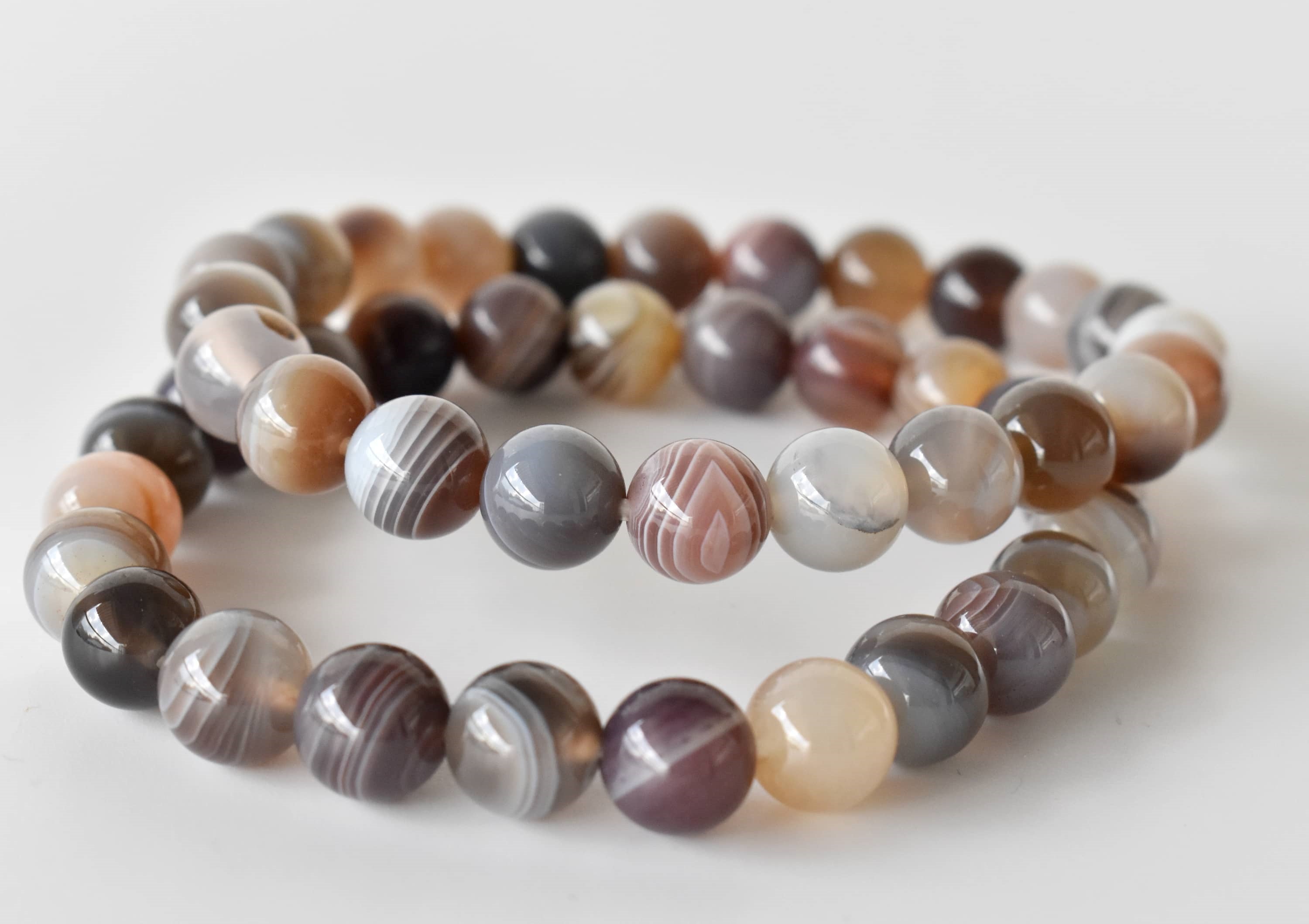 Botswana Agate Bracelet (Alignment With The Higher Self and Inspiration) DestGlow