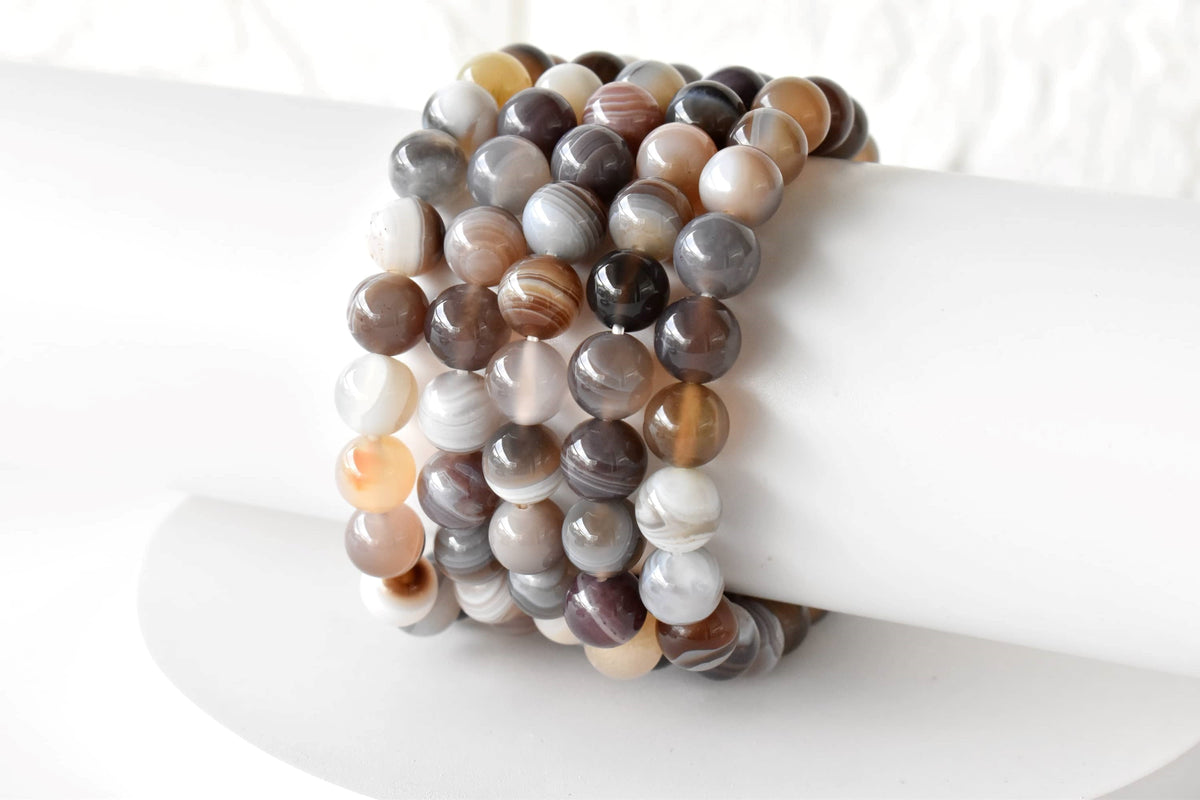 Botswana Agate Bracelet (Alignment With The Higher Self and Inspiration) DestGlow