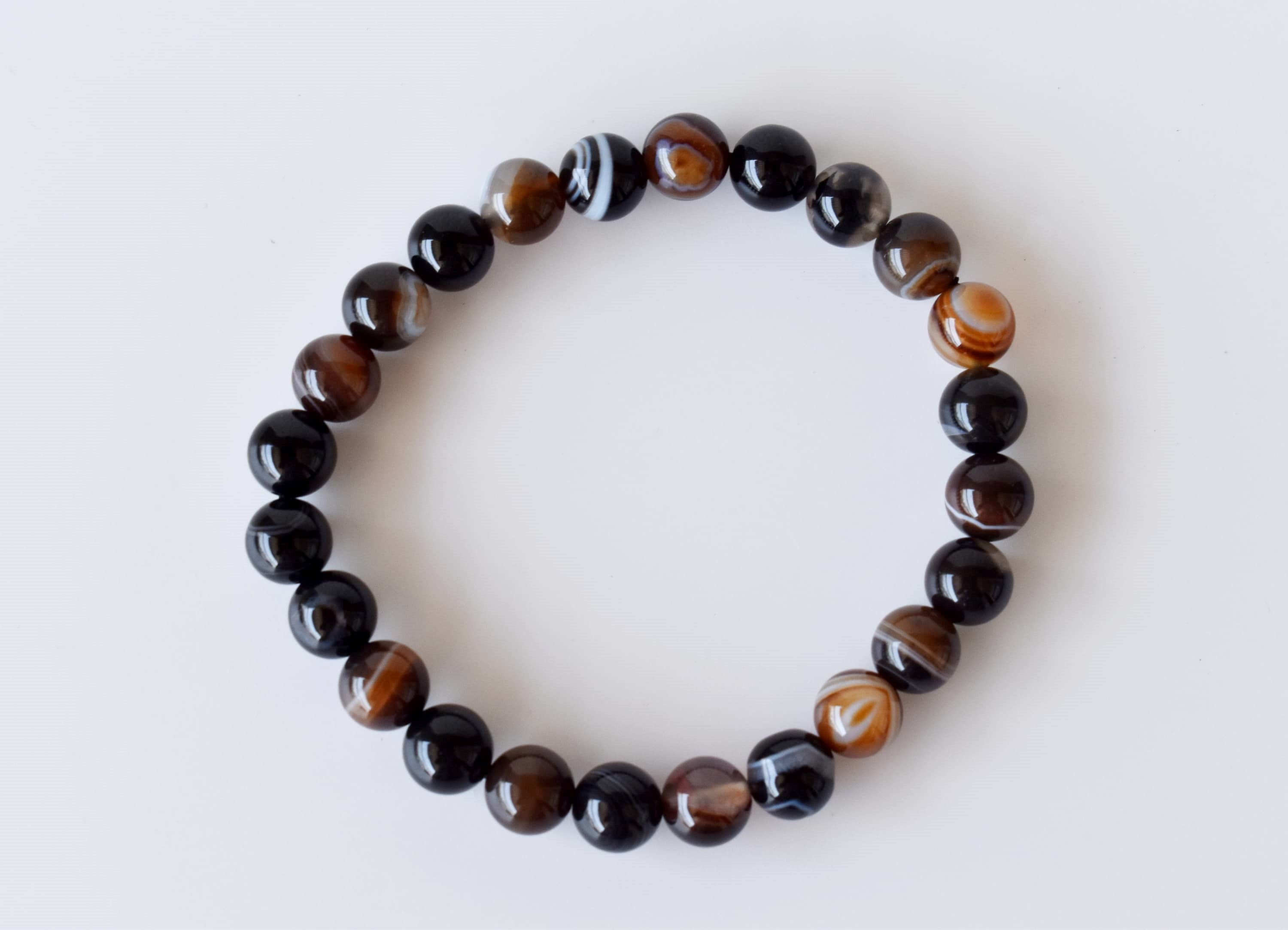 Black Sulemani Agate Bracelet (Luck And Good Fortune) DestGlow