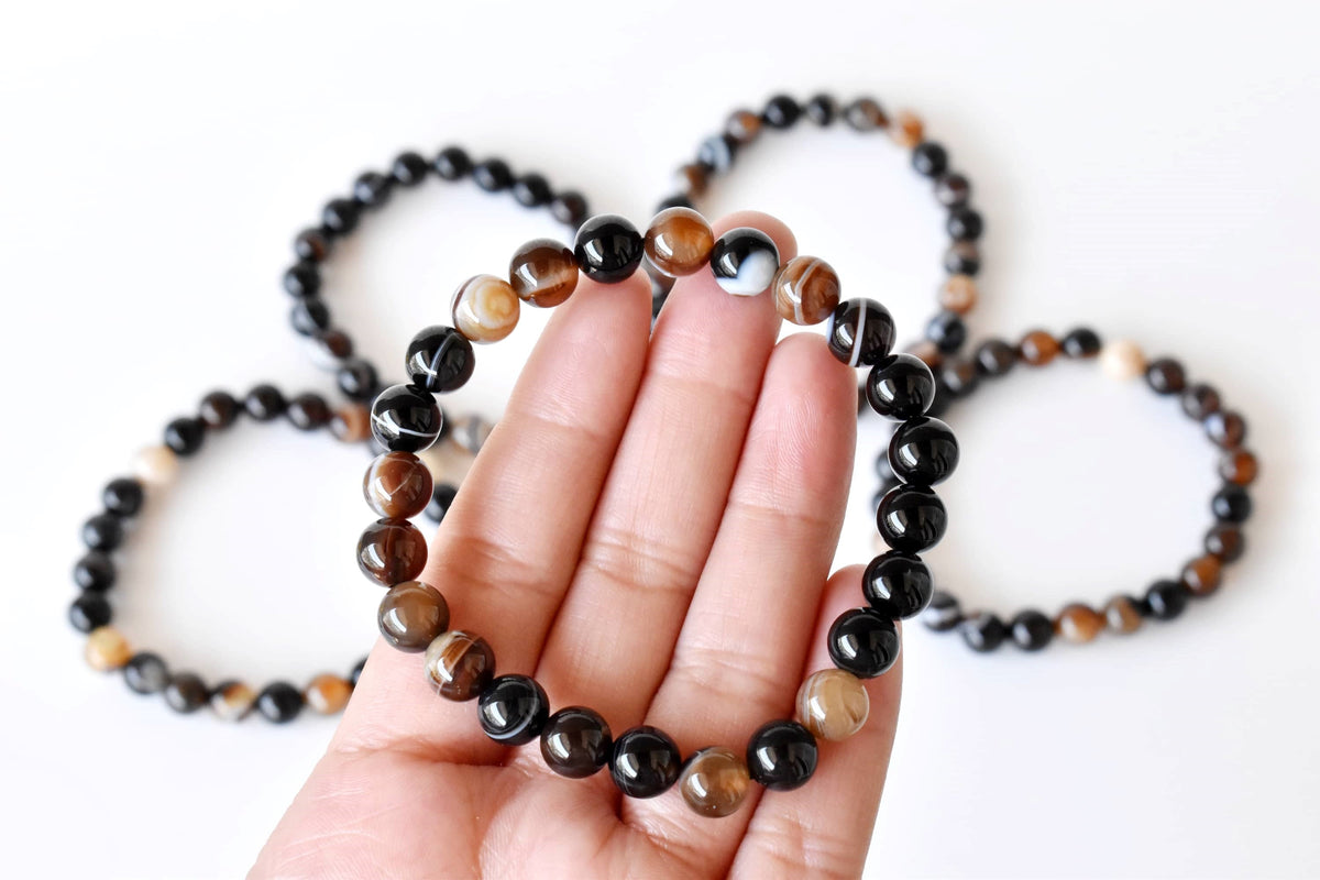 Black Sulemani Agate Bracelet (Luck And Good Fortune) DestGlow