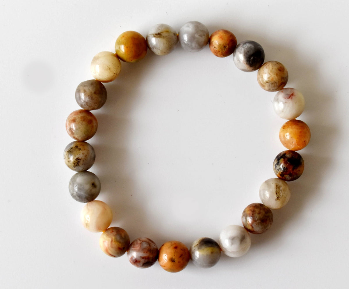 Crazy Lace Agate Bracelet (Purification and Chakra Cleansing) DestGlow