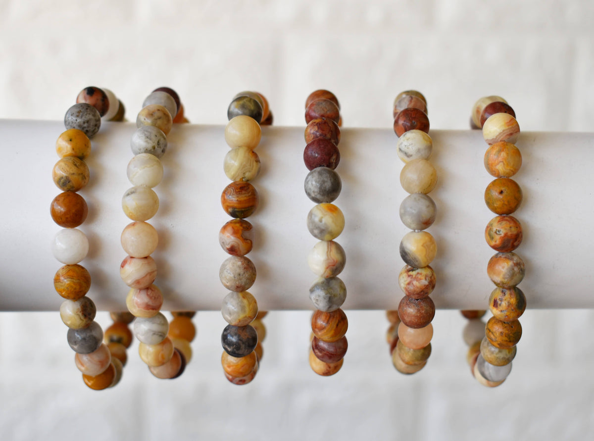 Crazy Lace Agate Bracelet (Purification and Chakra Cleansing) DestGlow