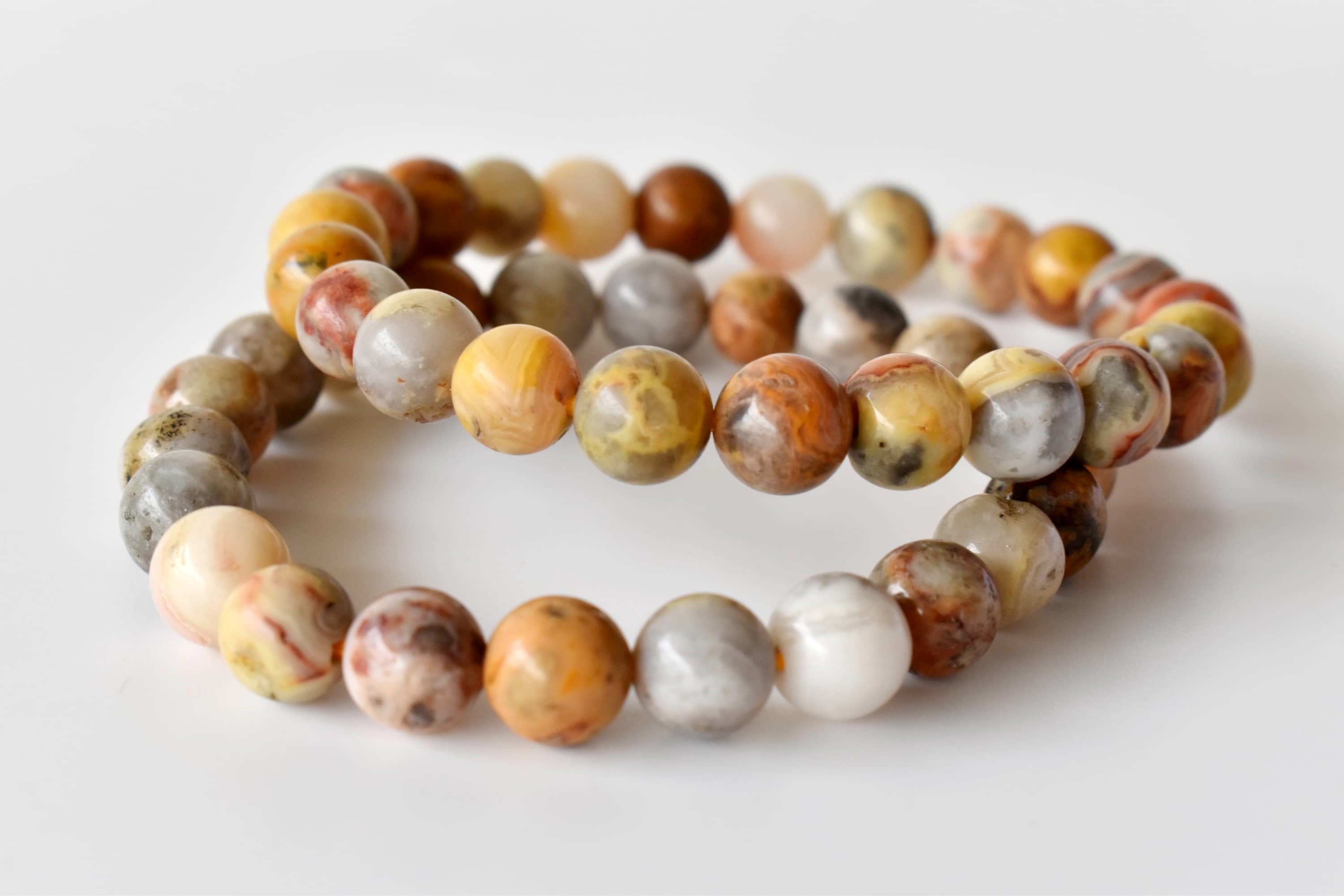 Crazy Lace Agate Bracelet (Purification and Chakra Cleansing) DestGlow