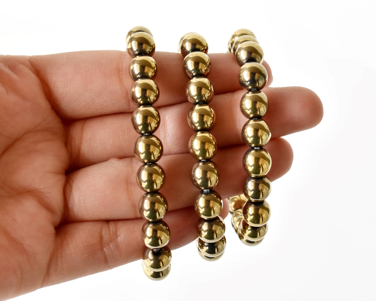 Golden Hematite Bracelet (Grounding and Courage) DestGlow