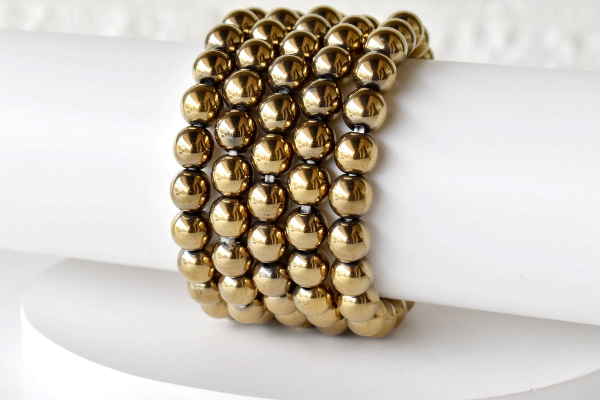 Golden Hematite Bracelet (Grounding and Courage) DestGlow