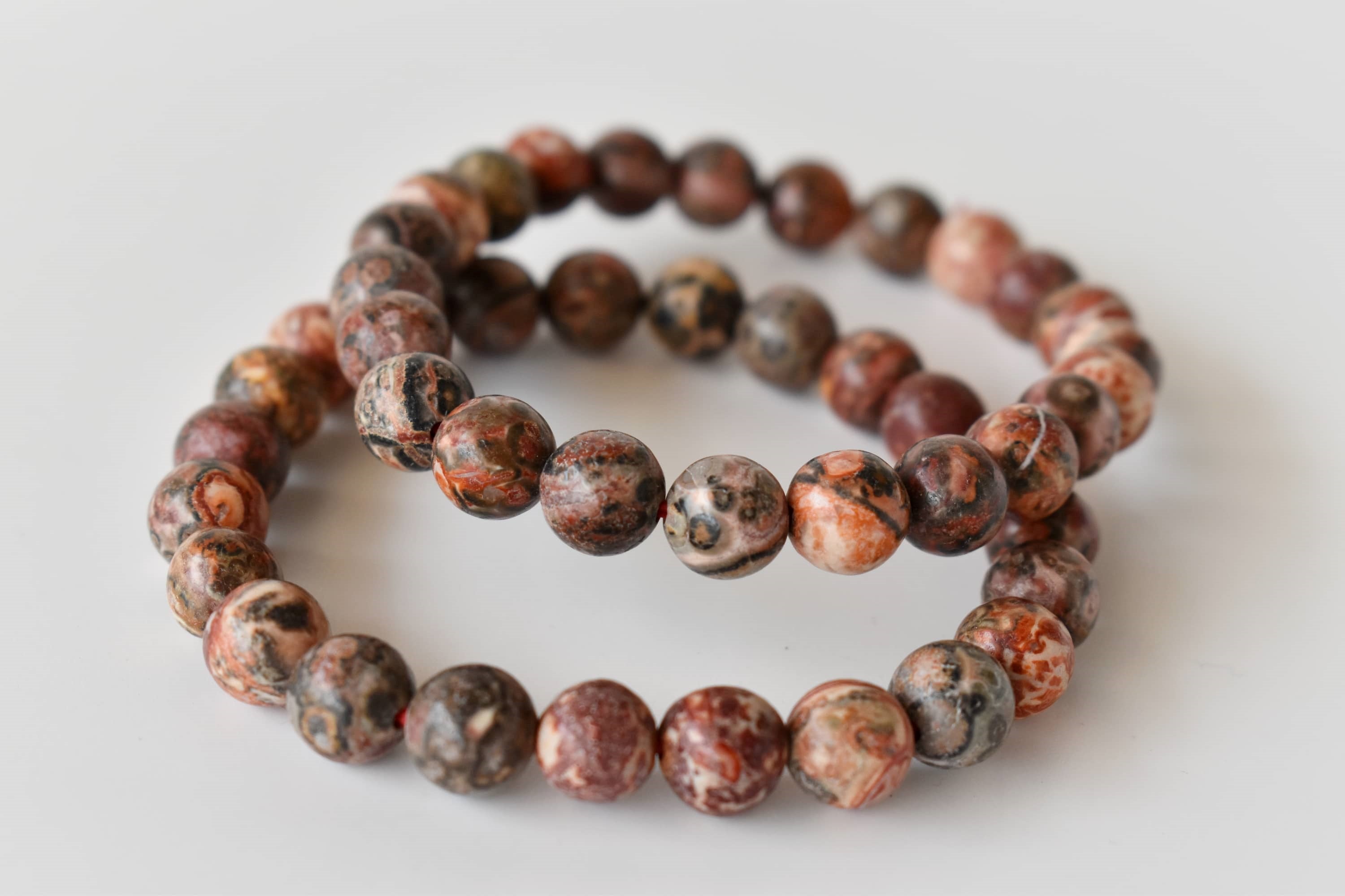 Leopardskin Jasper Bracelet (Leadership and Chakra Cleansing). DestGlow