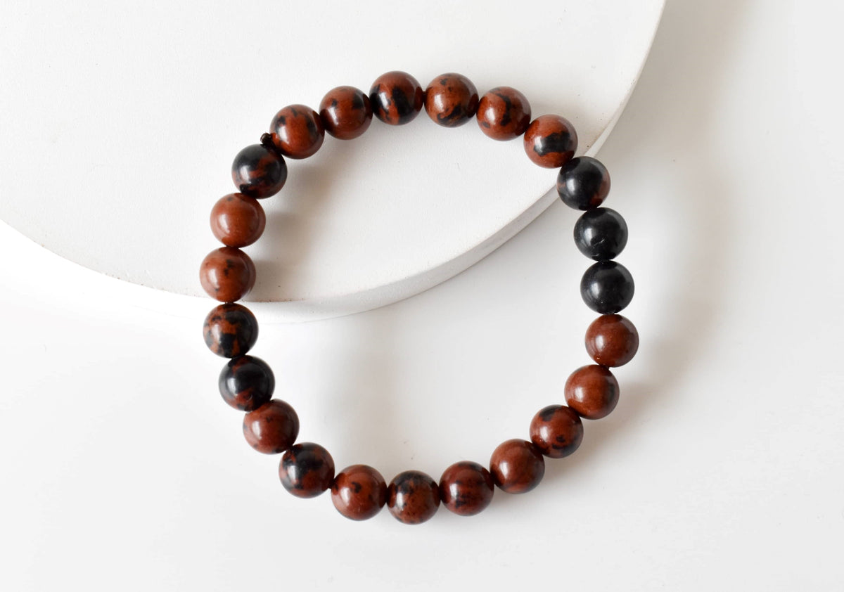 Mahogany Obsidian Bracelet (Creativity and Growth) DestGlow