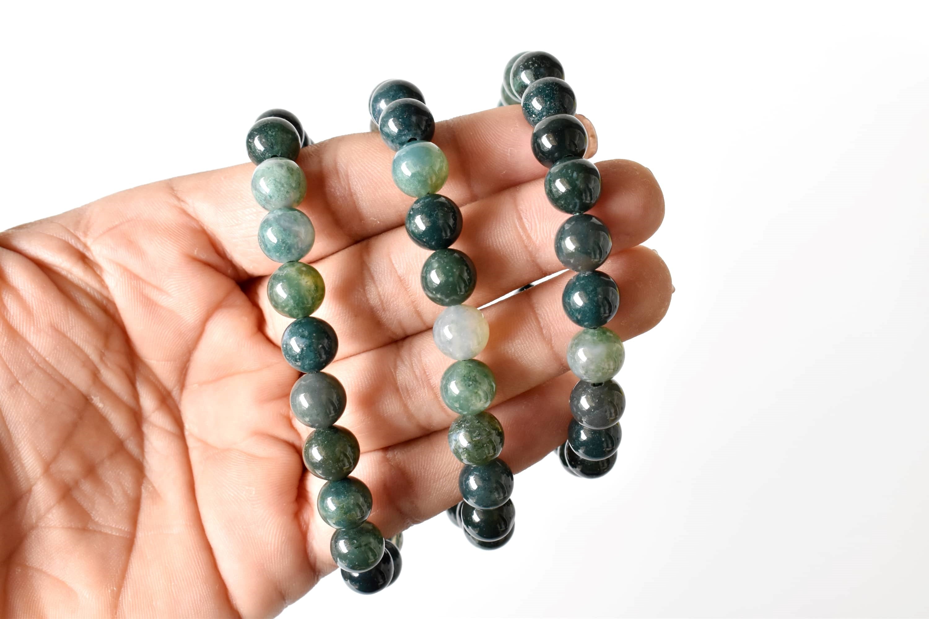 Moss Agate Bracelet (Balance and Communication) DestGlow