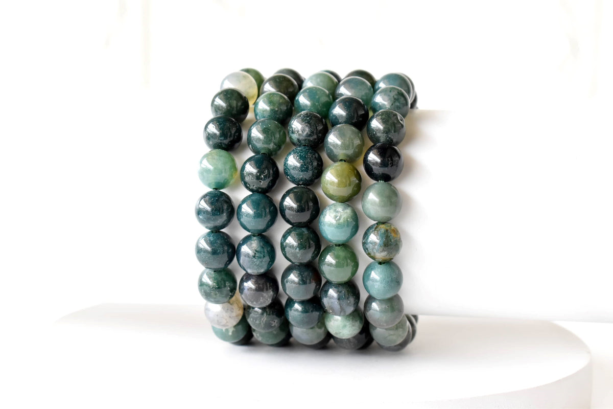 Moss Agate Bracelet (Balance and Communication) DestGlow