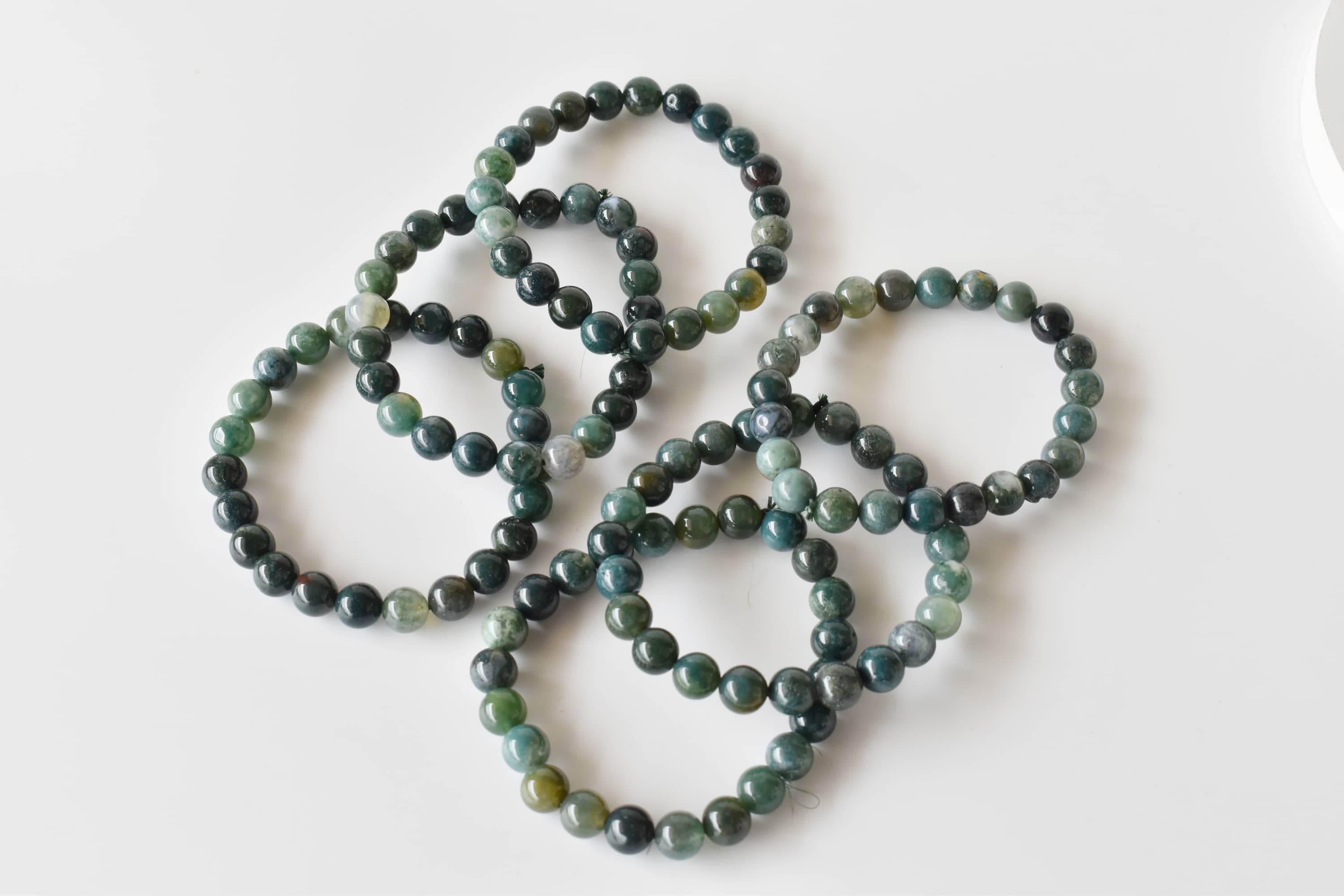 Moss Agate Bracelet (Balance and Communication) DestGlow