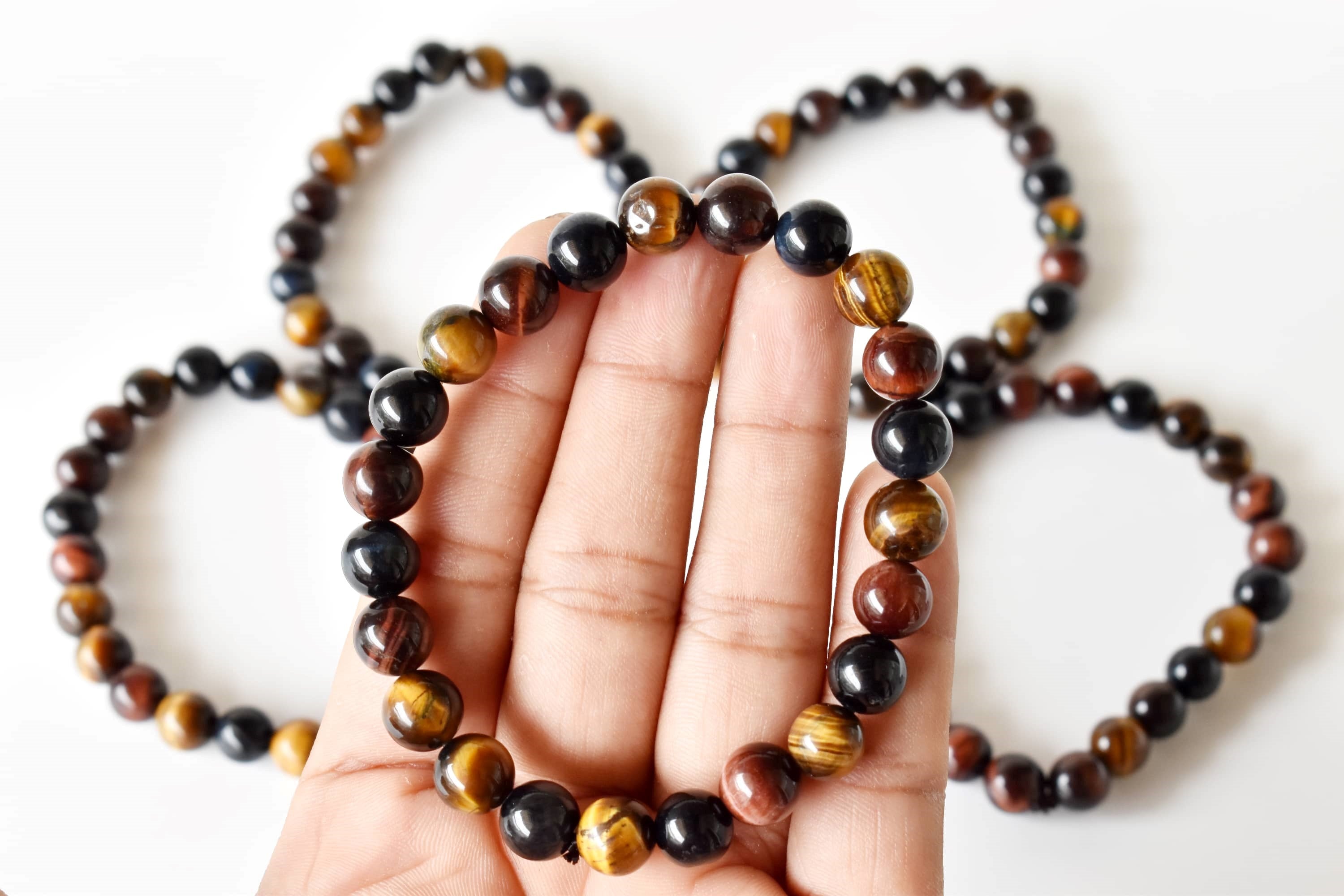 Multi Tiger Eye Bracelet (Self-Confidence, Spiritual Stability,) DestGlow