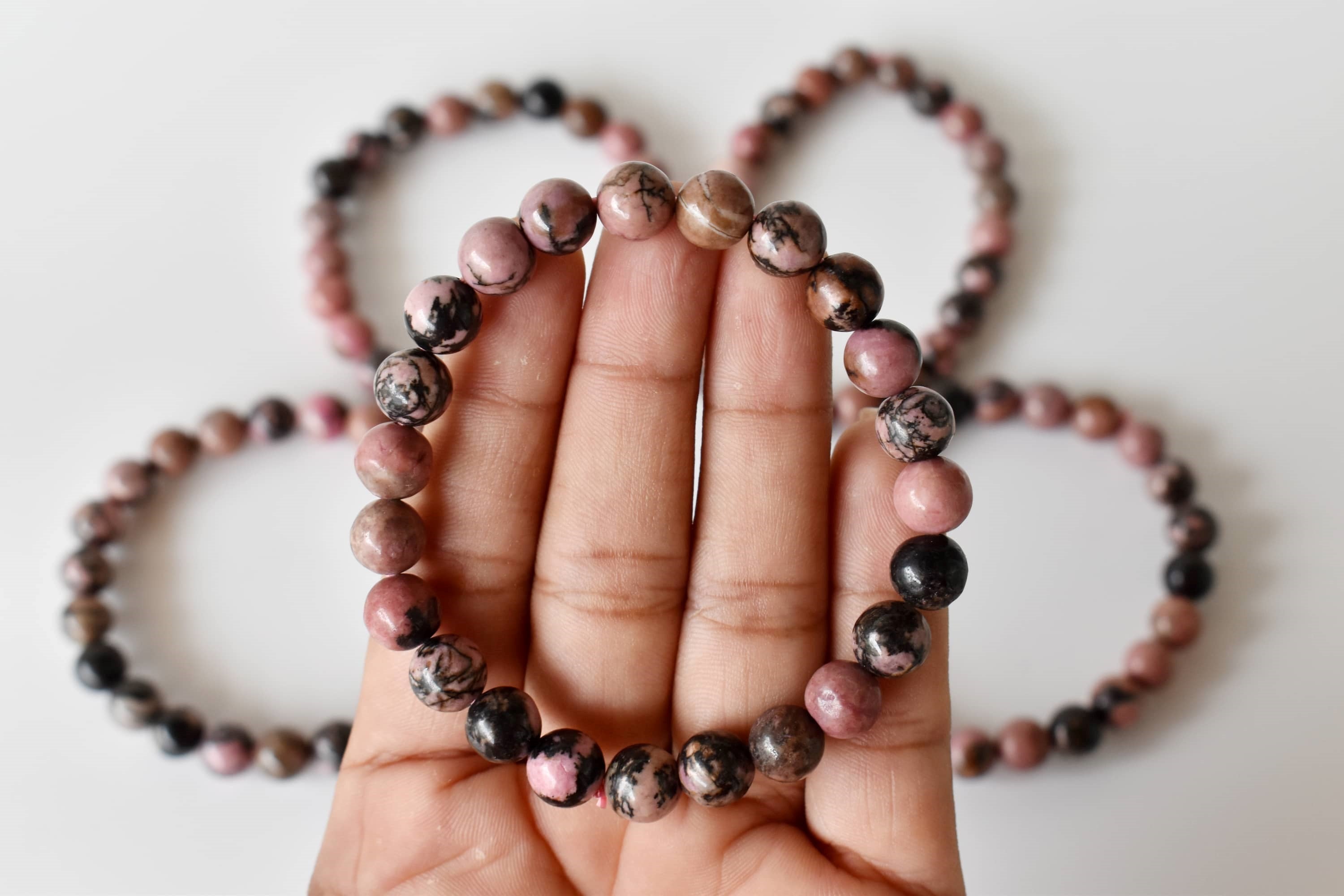 Rhodonite Bracelet (Empathy and Dispelling Negative Energy). DestGlow