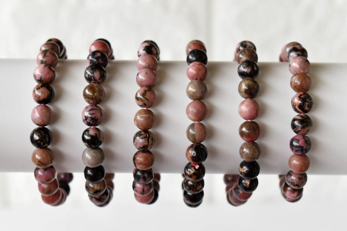 Rhodonite Bracelet (Empathy and Dispelling Negative Energy). DestGlow