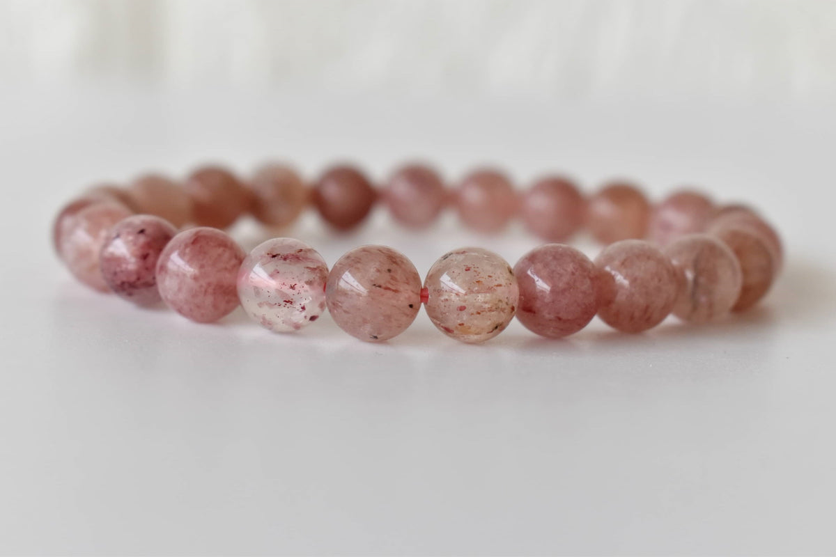 Strawberry Quartz Bracelet (Attraction and Emotional Calmness) DestGlow