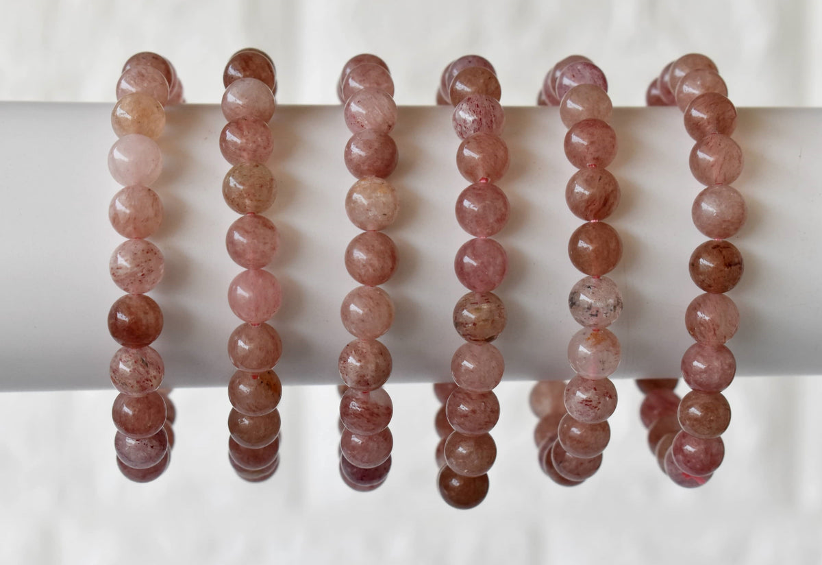 Strawberry Quartz Bracelet (Attraction and Emotional Calmness) DestGlow
