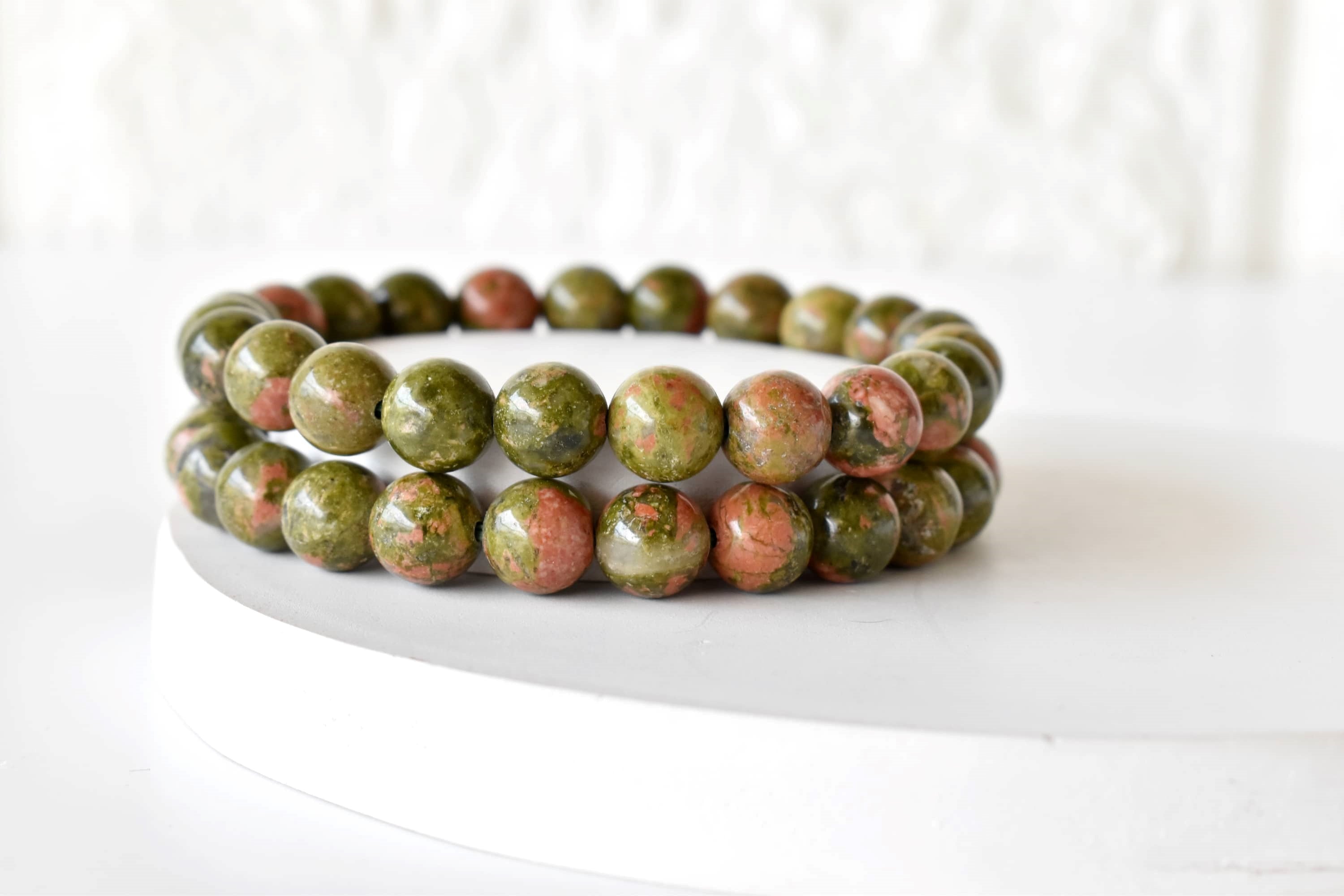 Unakite Bracelet (Vision and Inner Peace). DestGlow