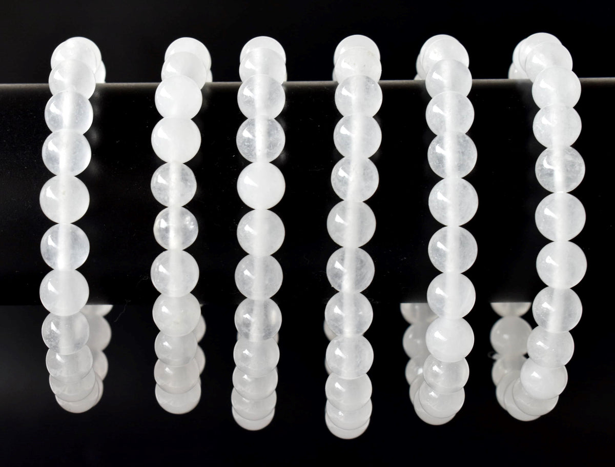 White Agate Bracelet (Concentration and Trauma) DestGlow