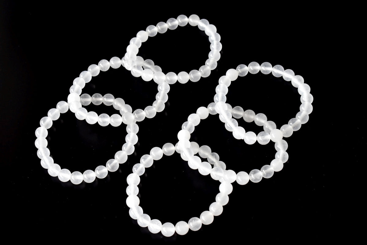 White Agate Bracelet (Concentration and Trauma) DestGlow