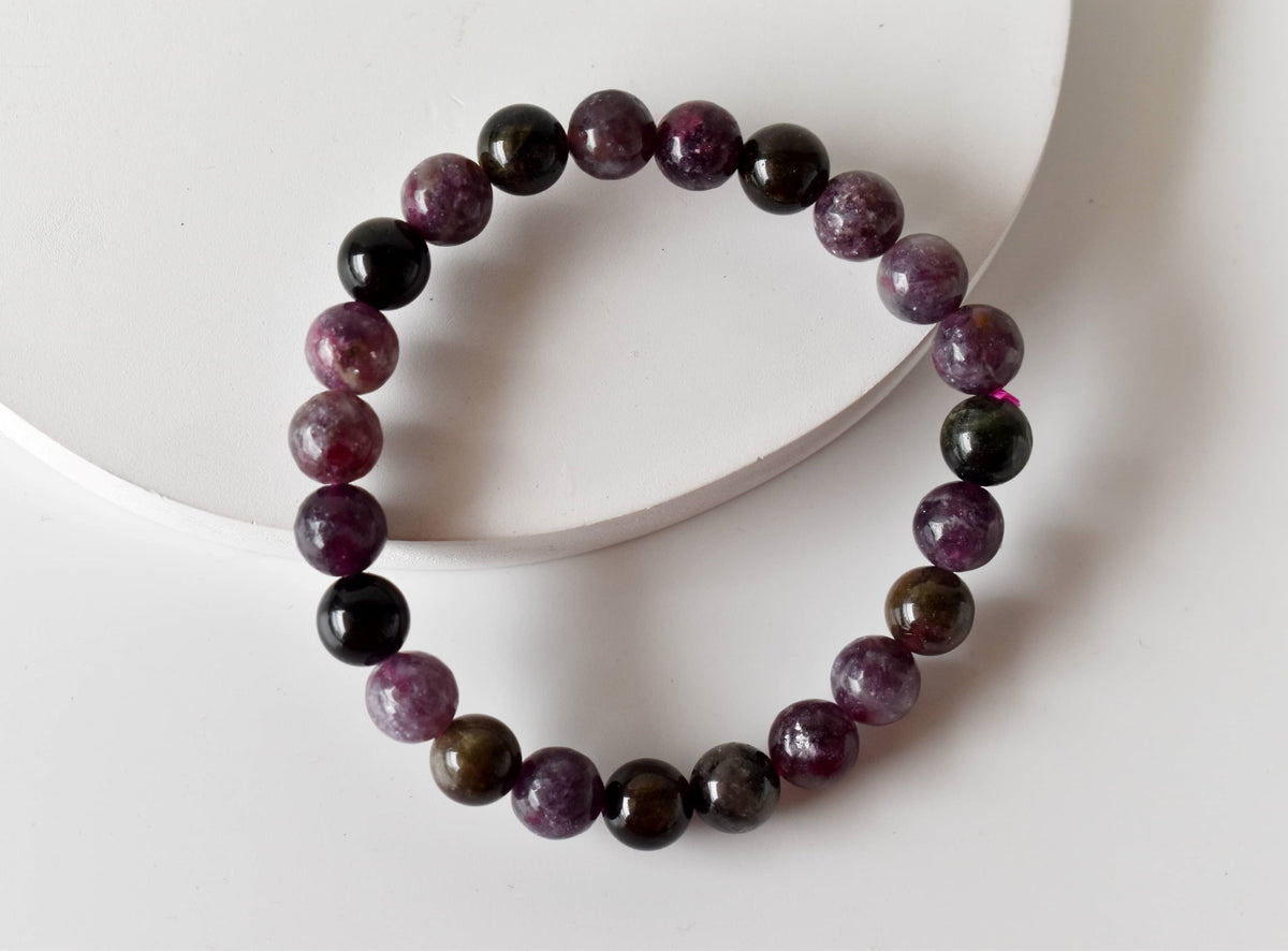 Watermelon Tourmaline Bracelet(Sense of Compassion and Sympathy) DestGlow