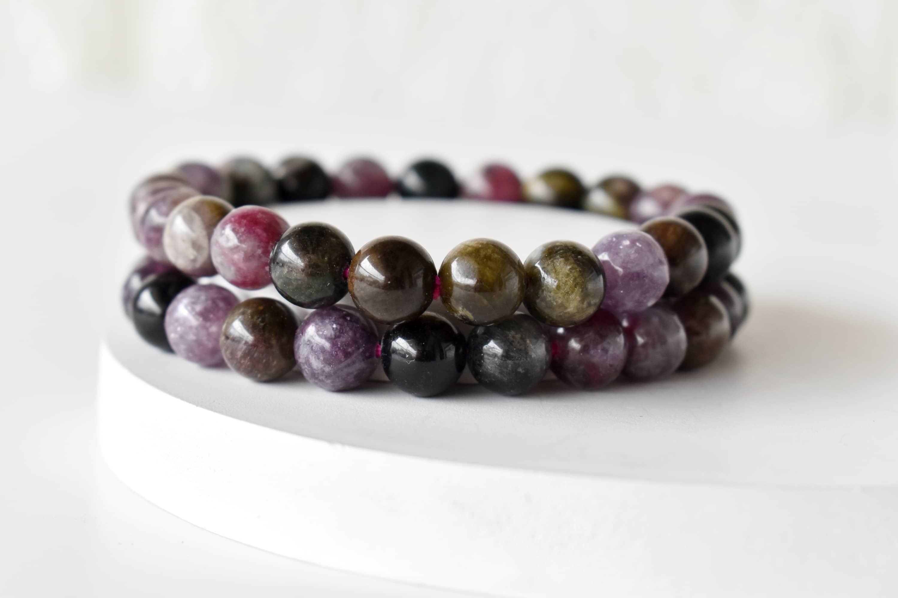 Watermelon Tourmaline Bracelet(Sense of Compassion and Sympathy) DestGlow