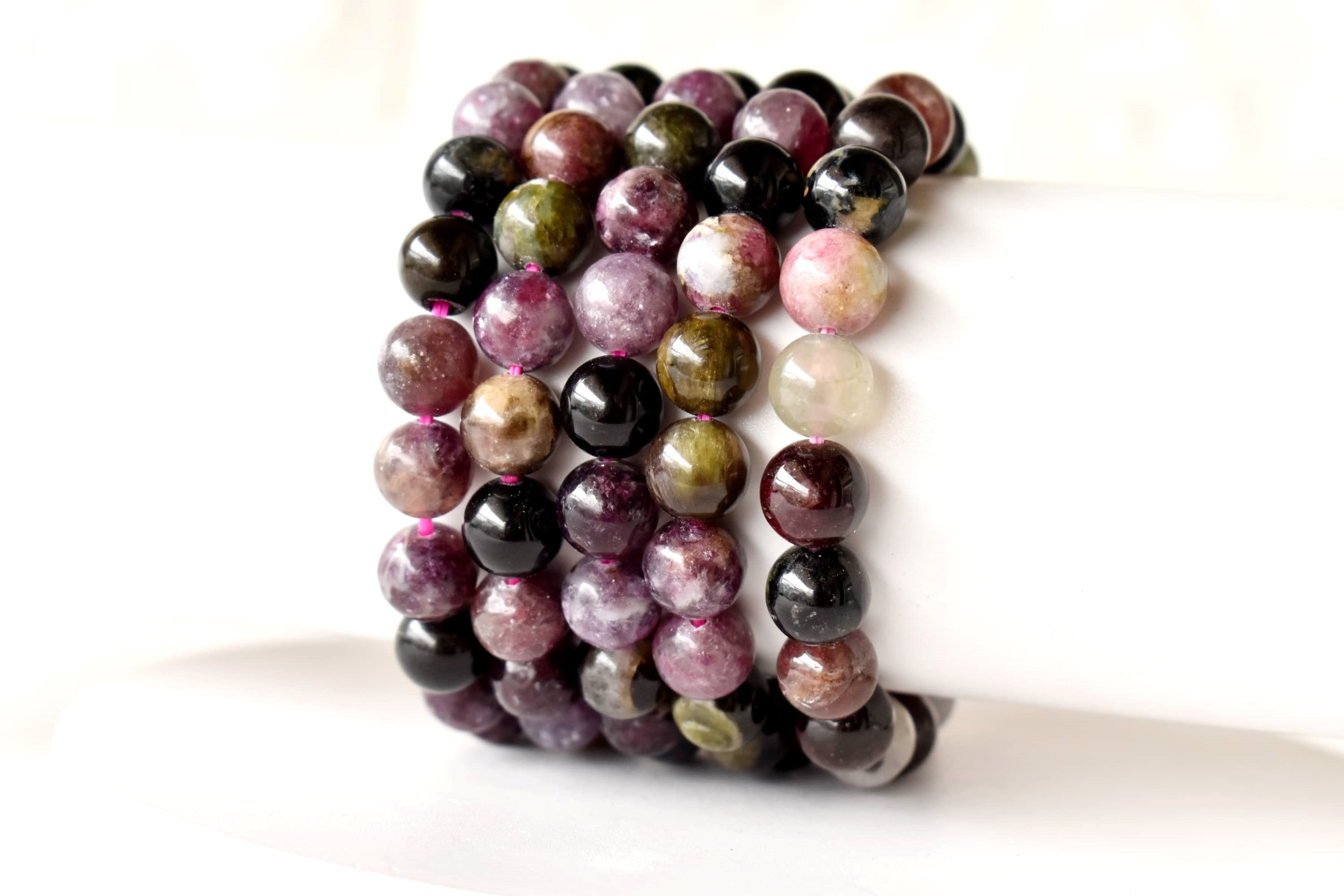 Watermelon Tourmaline Bracelet(Sense of Compassion and Sympathy) DestGlow