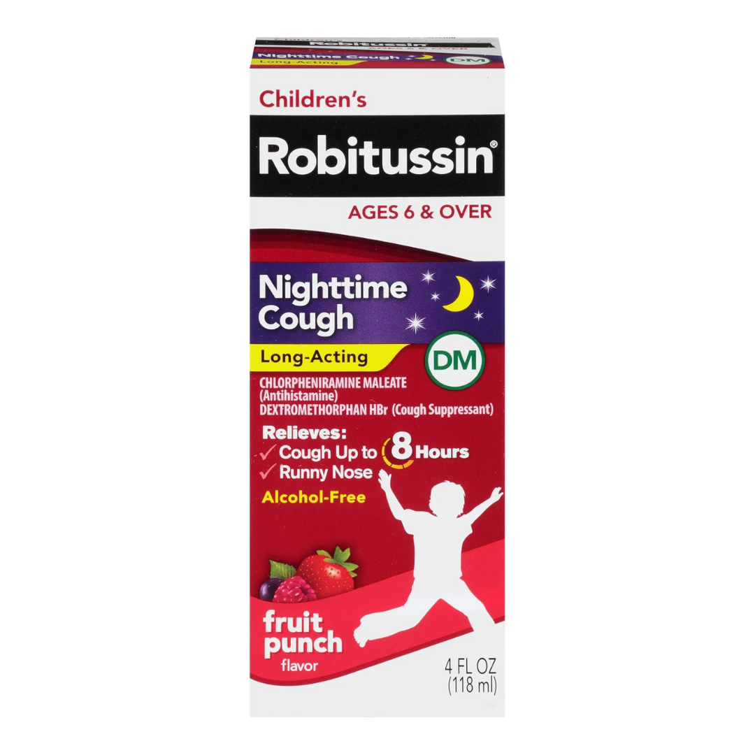 Robitussin Children’s Nighttime Cough Fruit Punch Syrup (4 oz) DestGlow