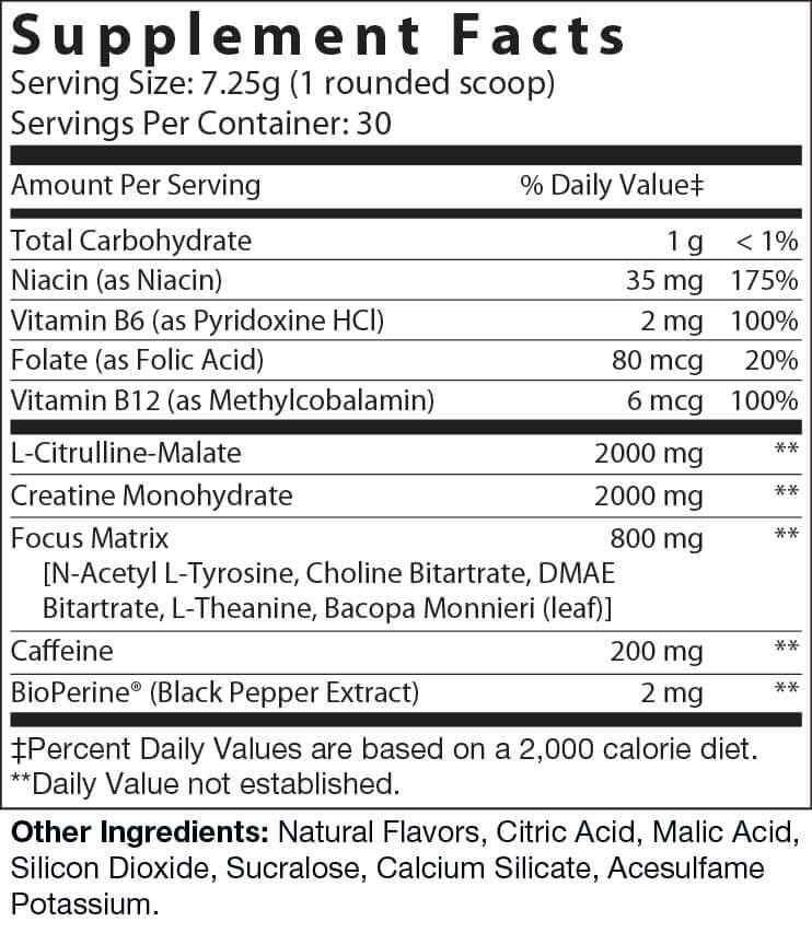 Lemonade Pre-Workout Energy Powder + Focus Boost & Hydration | Sugar Free