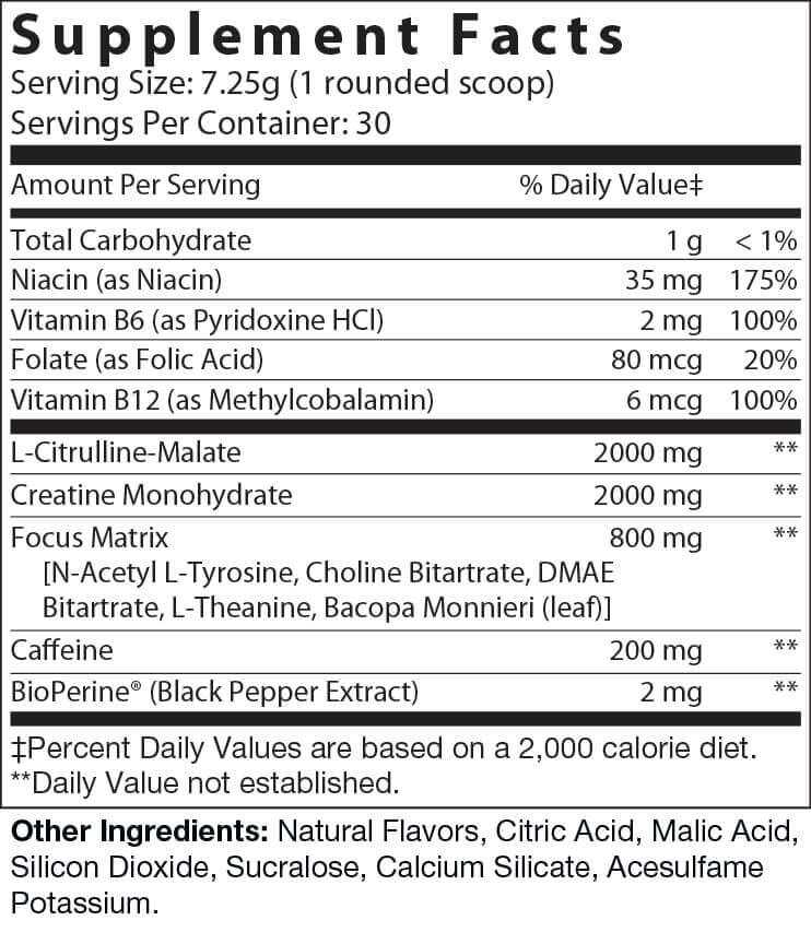 Lemonade Pre-Workout Energy Powder + Focus Boost & Hydration | Sugar Free by Virtrue
