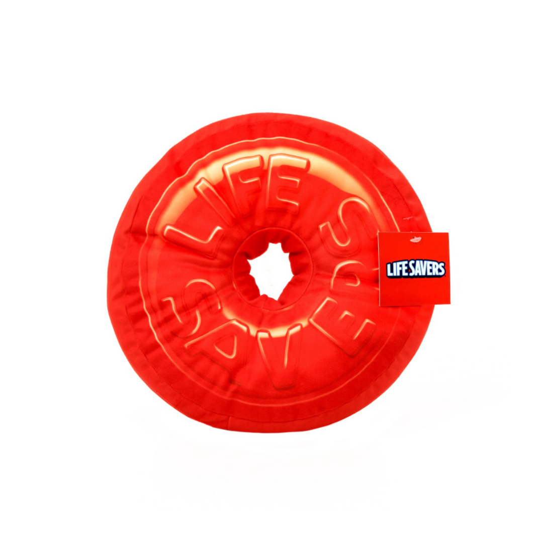 Round Pillow with Hole Lifesavers Red DestGlow