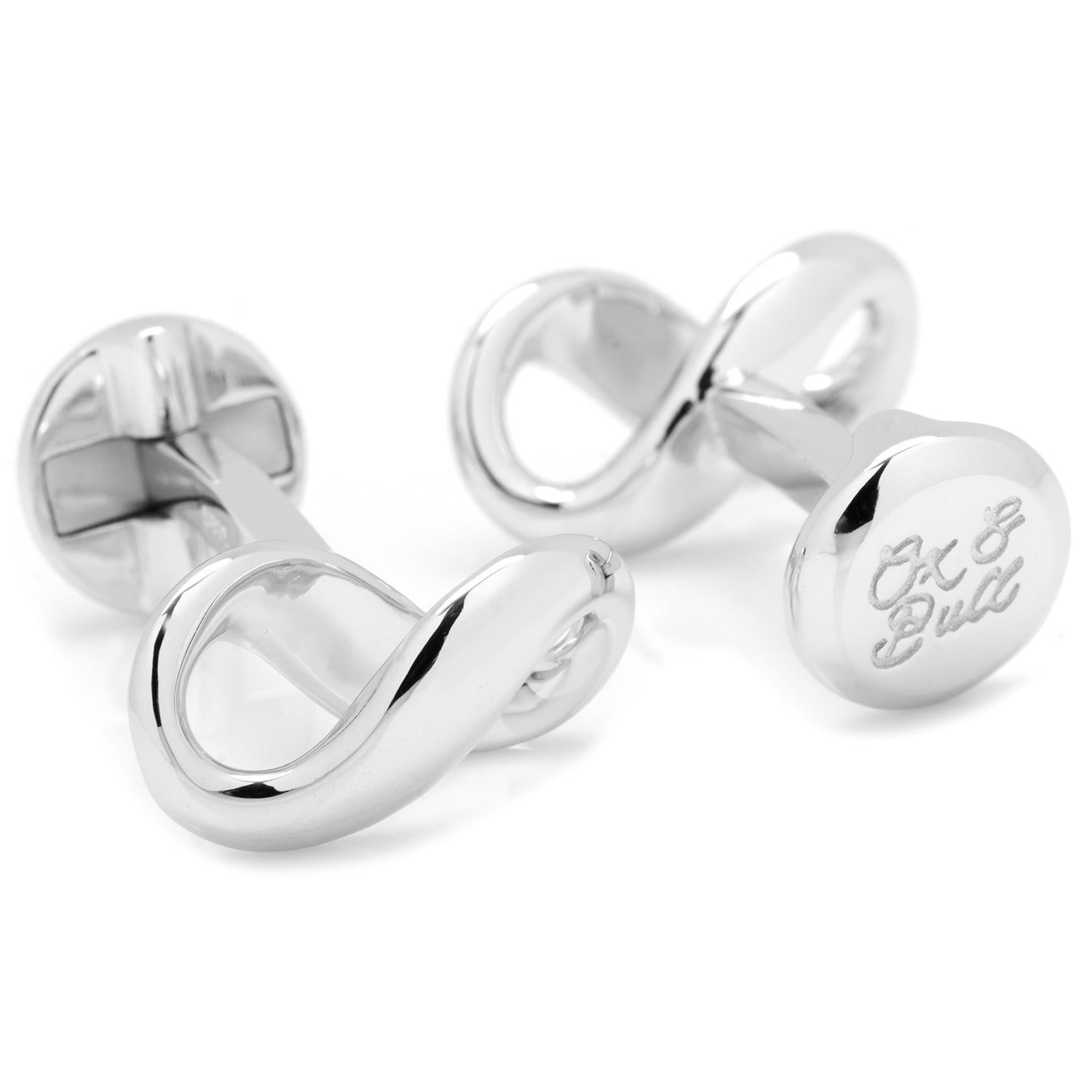 Sterling Silver Infinity Symbol Cufflinks by Cufflinks.com