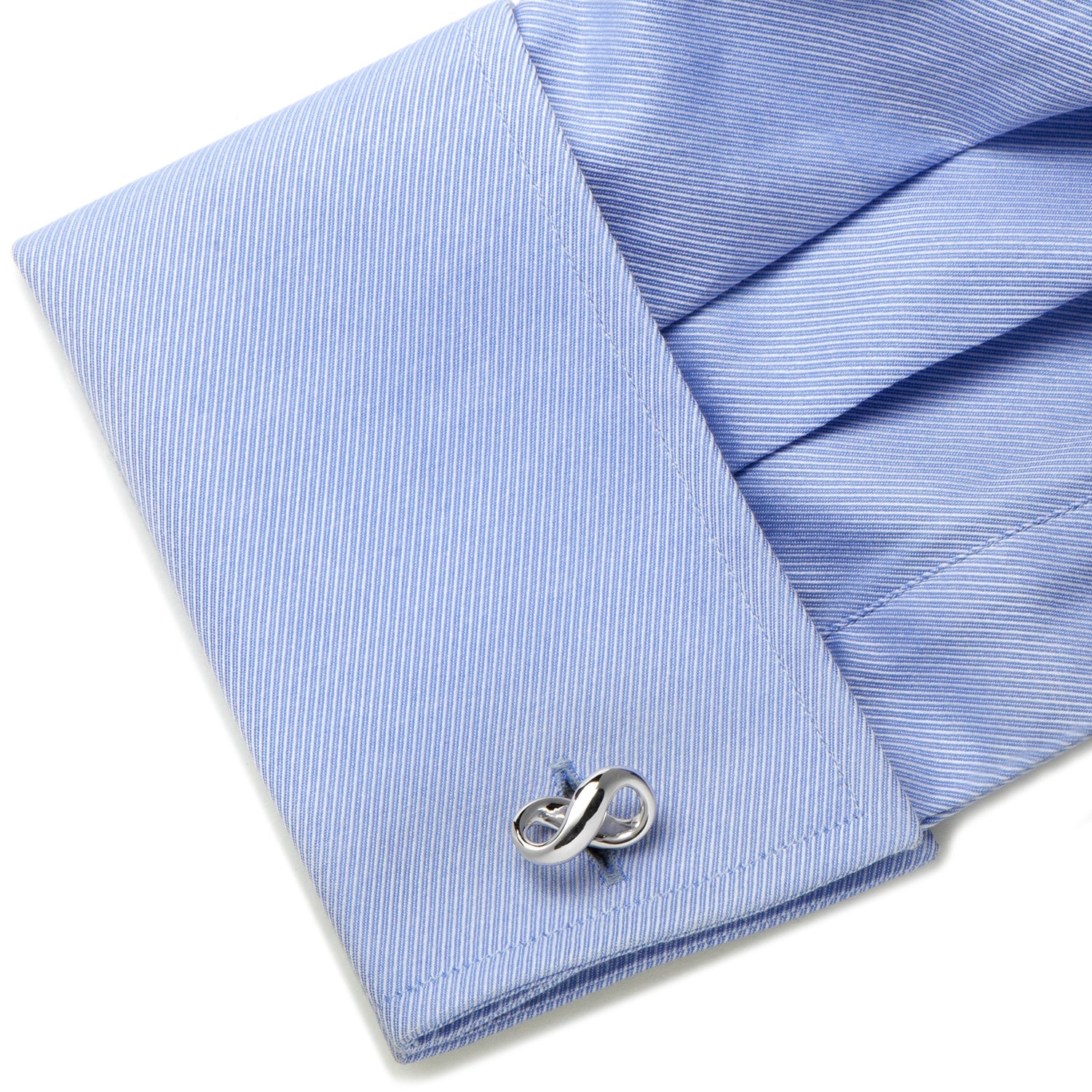 Sterling Silver Infinity Symbol Cufflinks by Cufflinks.com