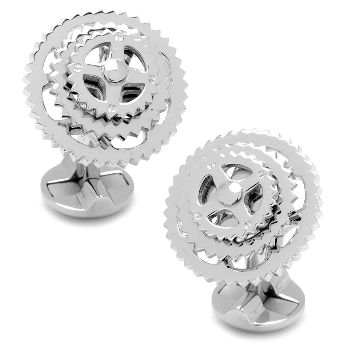 Sterling Silver Cyclist Cufflinks by Cufflinks.com
