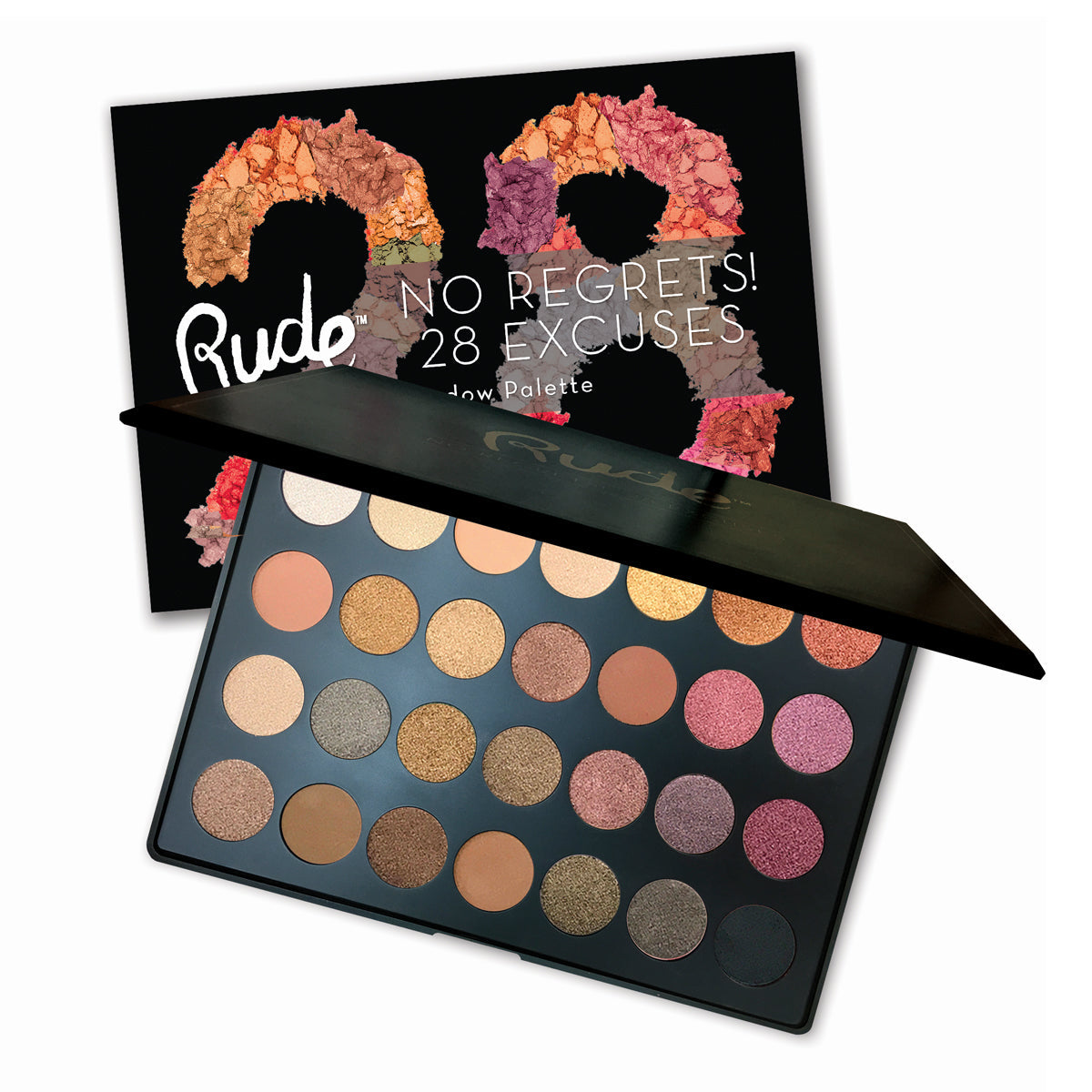 RUDE No Regrets! 28 Excuses Eyeshadow Palette (DC) - Scorpio - DestGlow