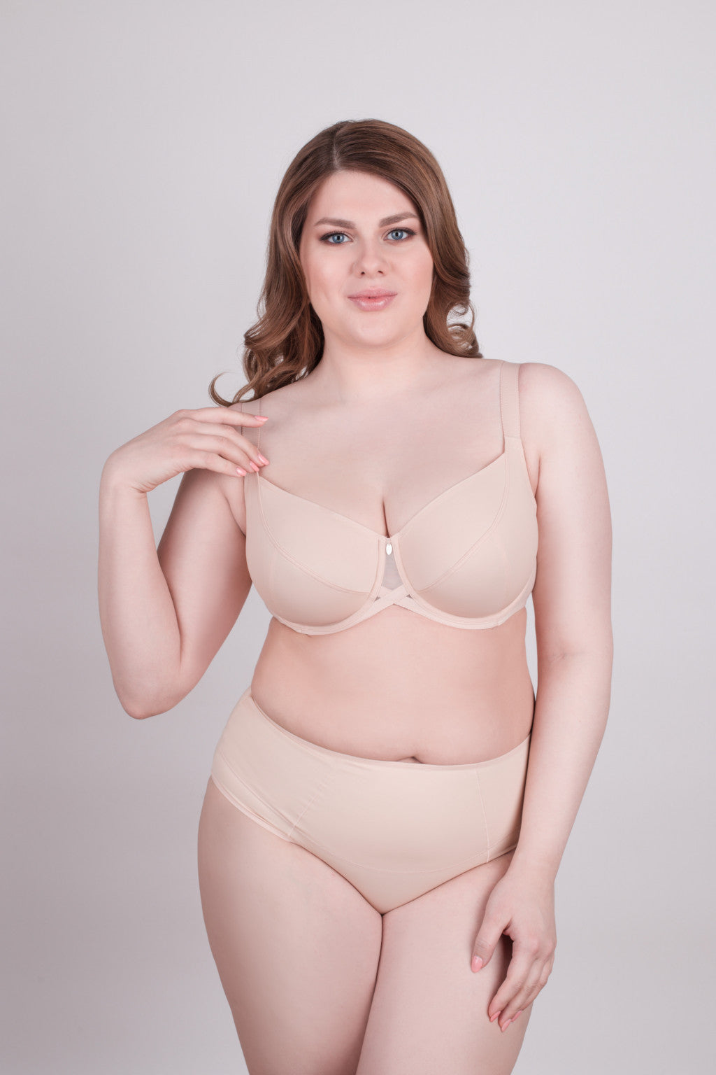 Bra Milavitsa 115910 - Elastic Knit, Underwired, Triple Diagonal Segment Cups - DestGlow