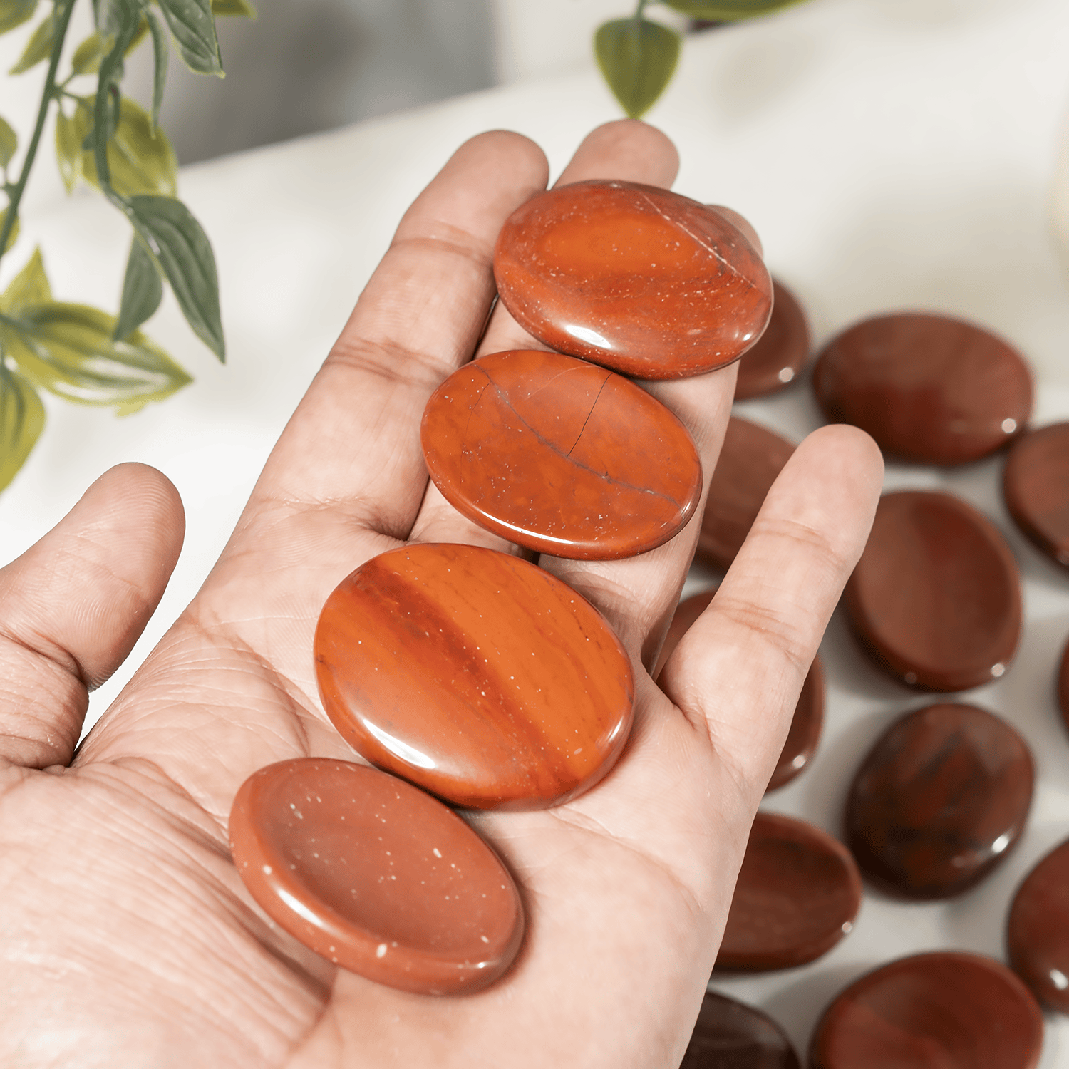 Red Jasper Pocket Stones (Generosity and Balance) DestGlow