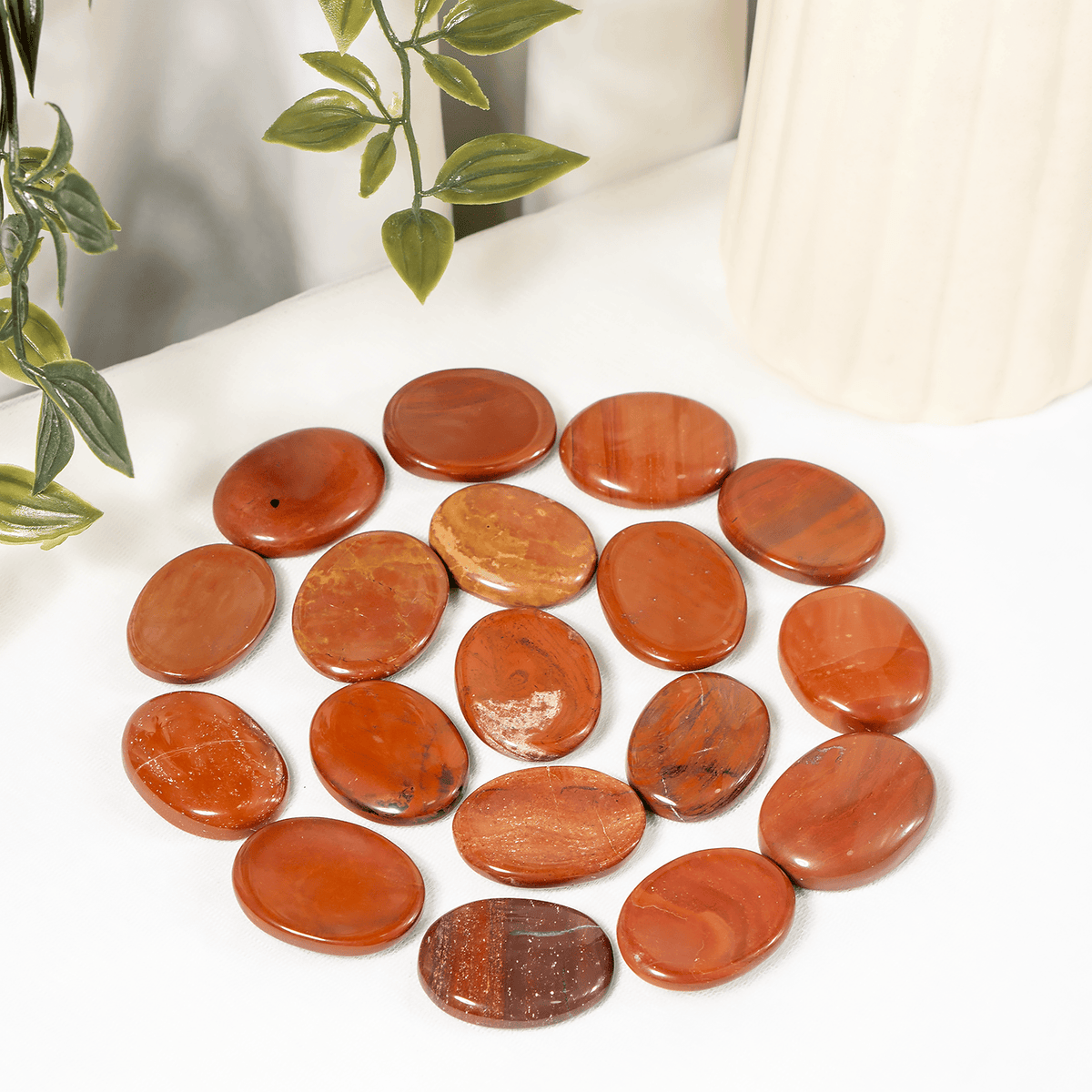 Red Jasper Pocket Stones (Generosity and Balance) DestGlow