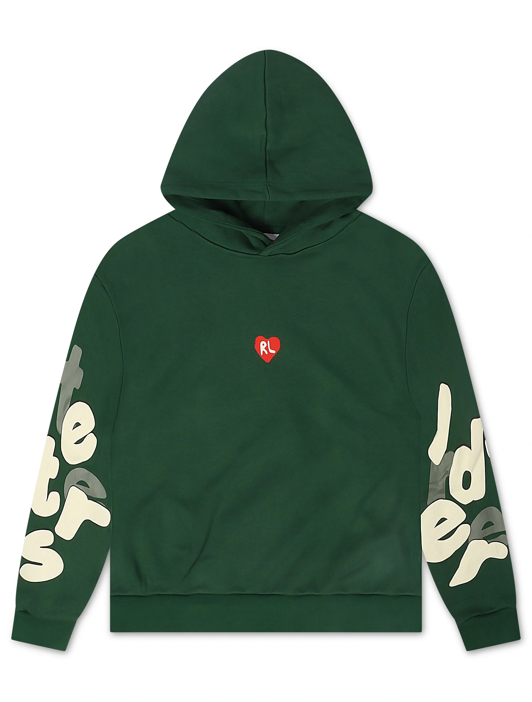 Red Letters Copy Me Scattered Hoodie - Green by Denim Exchange