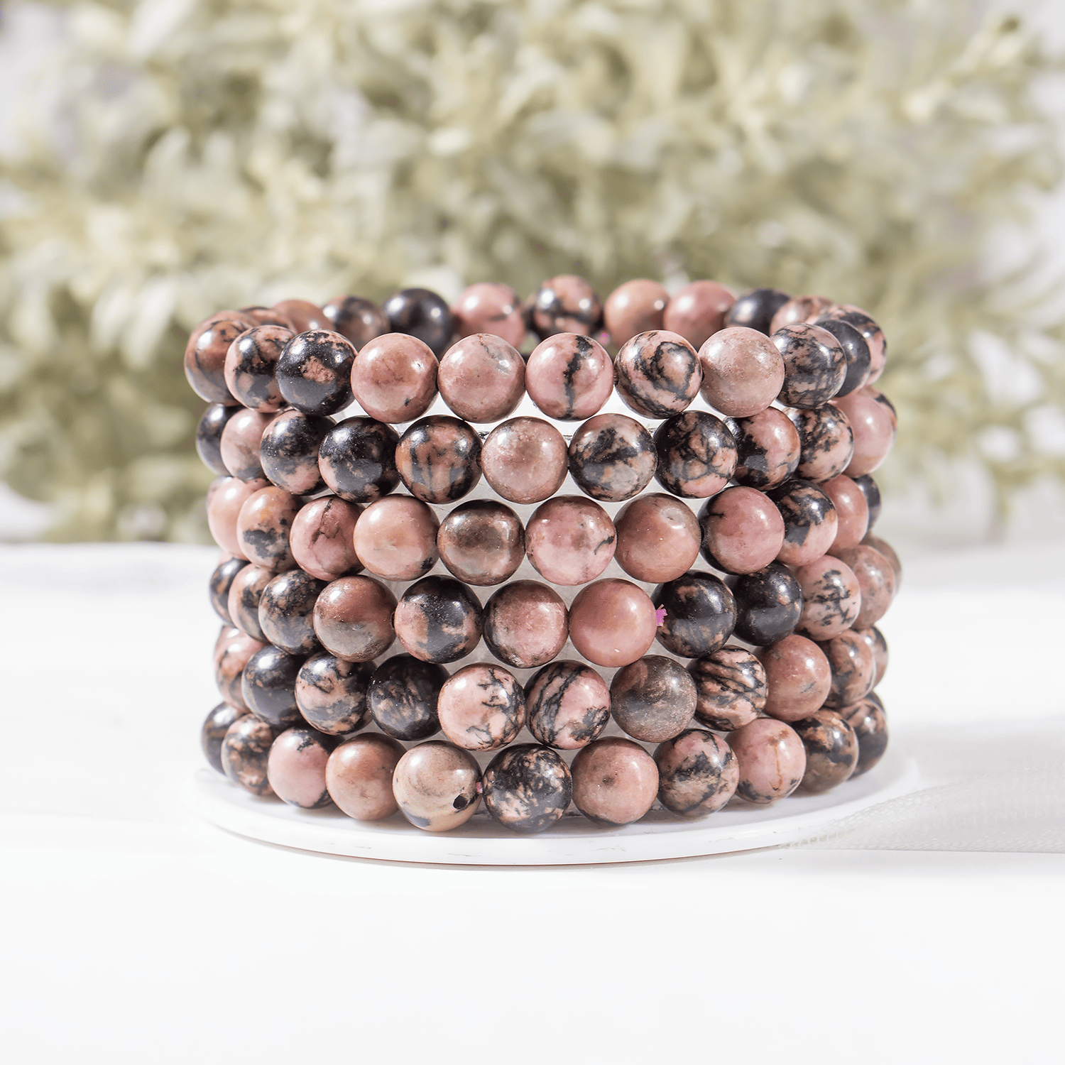 Rhodonite Bracelet (Empathy and Dispelling Negative Energy). DestGlow