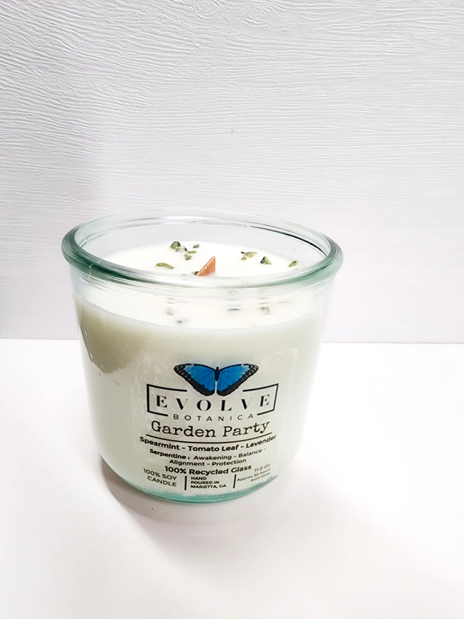 Rocks Candle - Garden Party (Wood Wick Gemstone Soy Candle)
