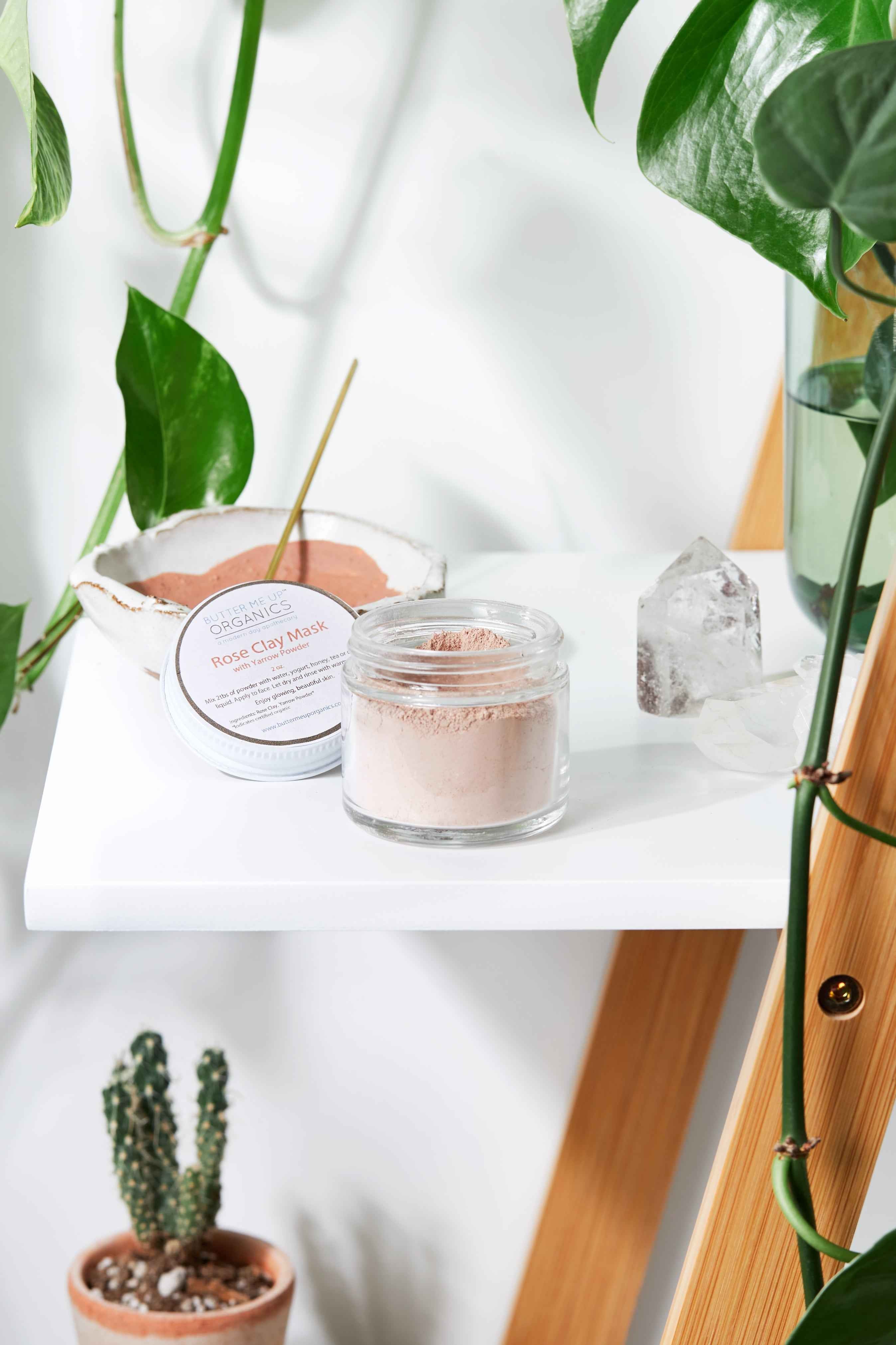 Rose Clay Face Mask by Butter Me Up Organics