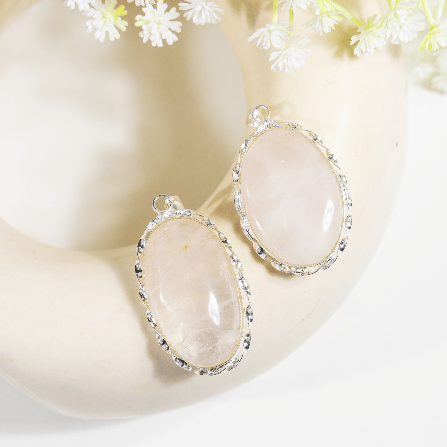 Rose Quartz Pendants – Natural Crystal Pendants Healing Gemstone Pendants DestGlow
